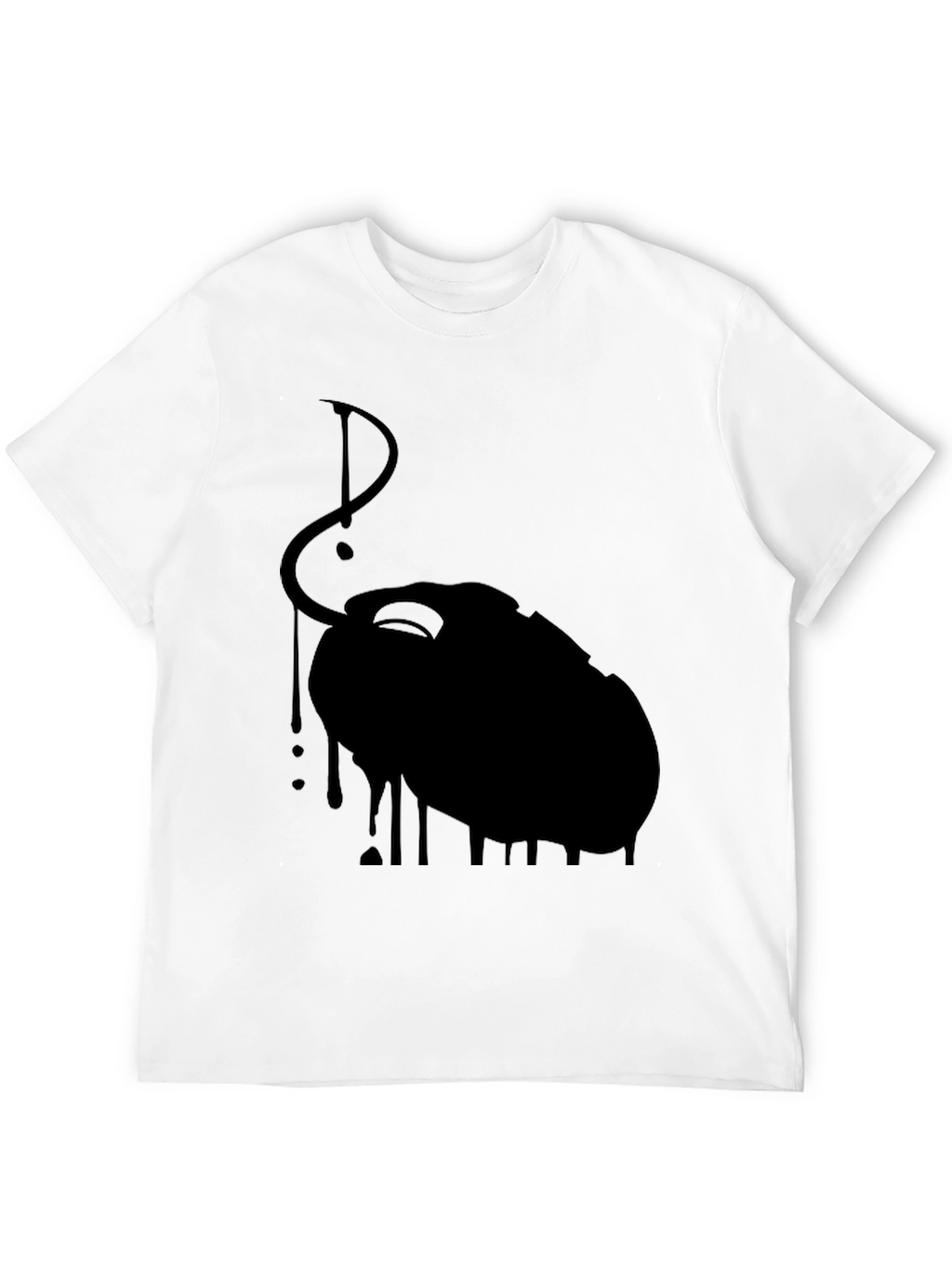 Black Dripping Mouse Graphic Tee
