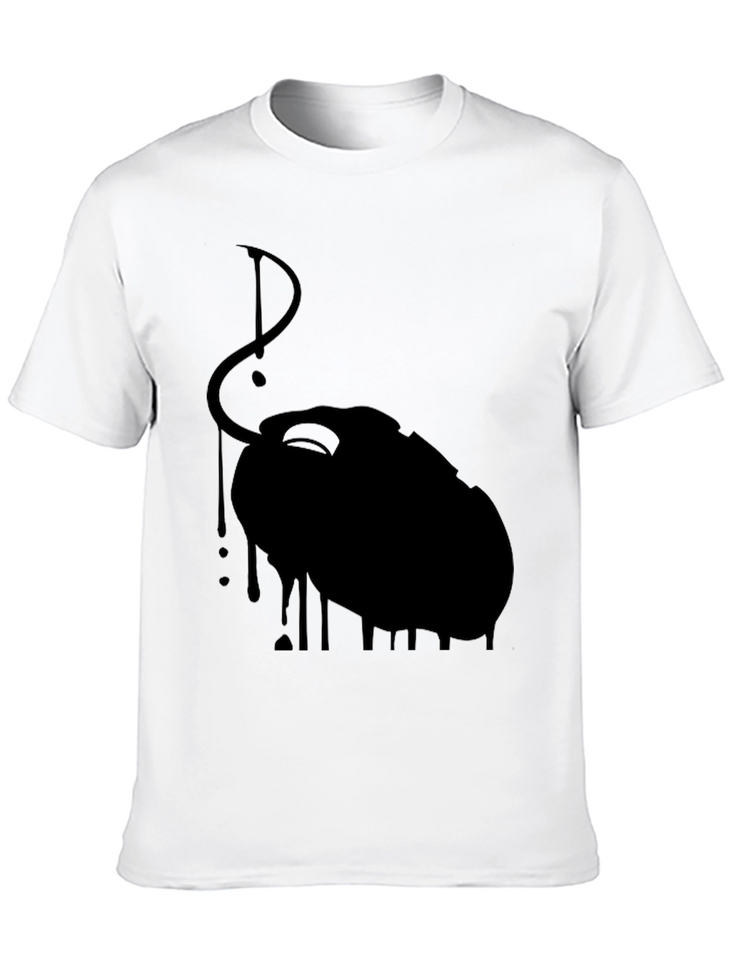 Black Dripping Mouse Graphic Tee
