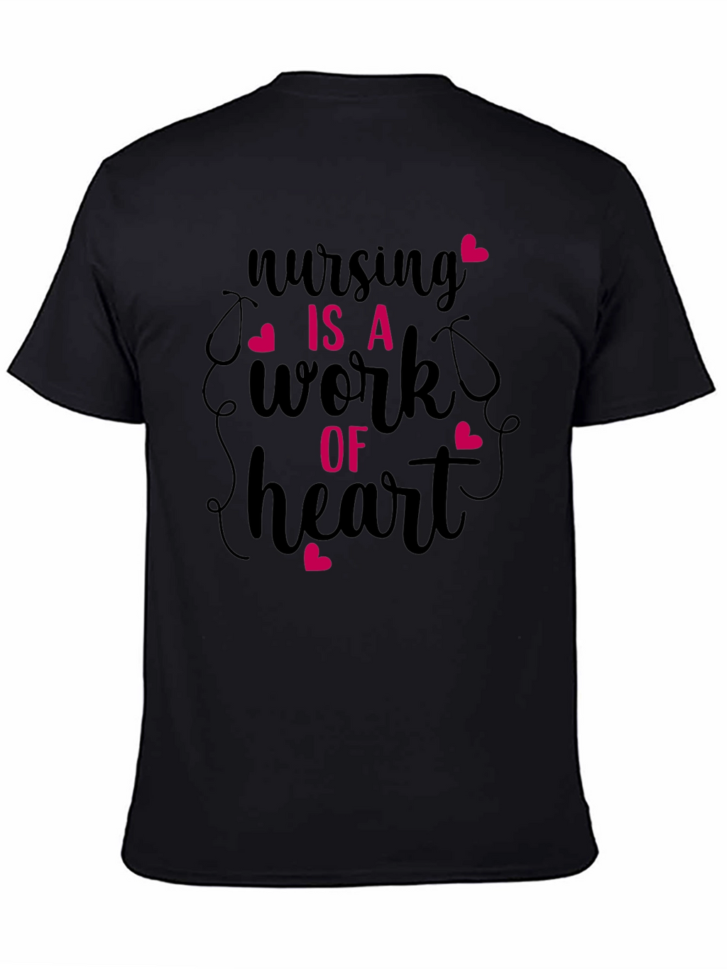 Nursing Is A Work Of Heart Graphic Tee