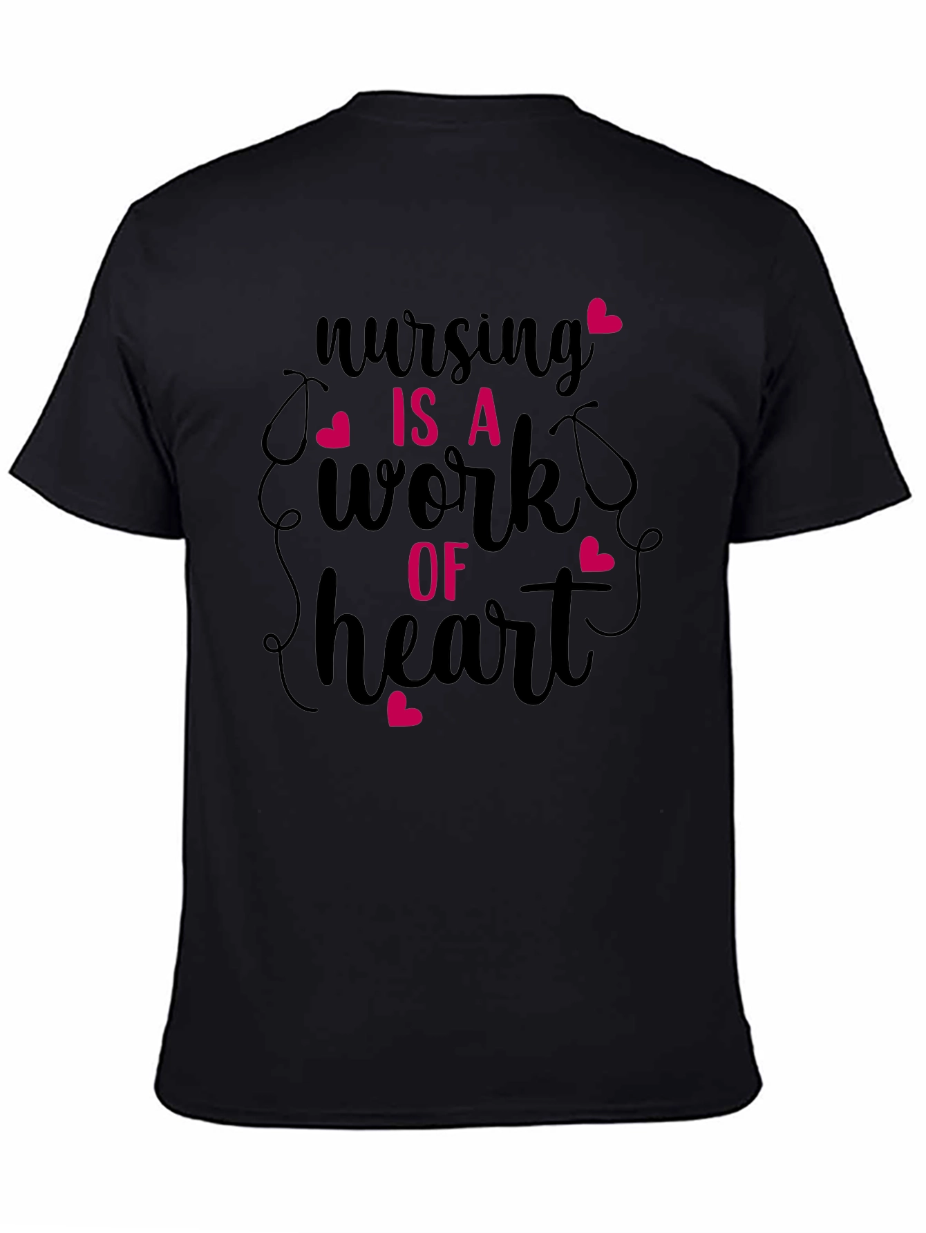 Nursing Is A Work Of Heart Graphic Tee