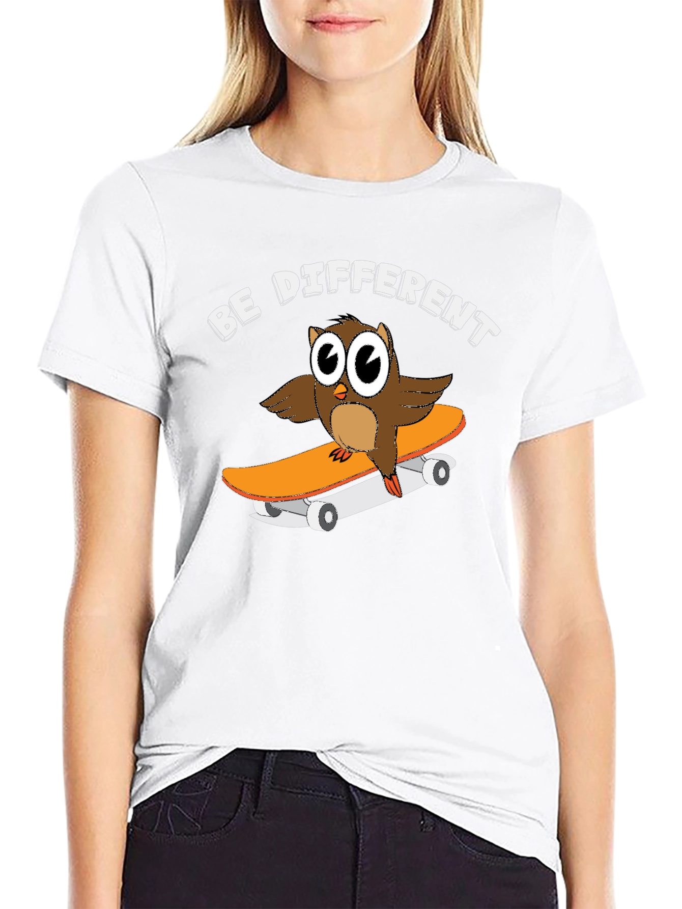 Be Different Owl Skateboard Graphic Tee