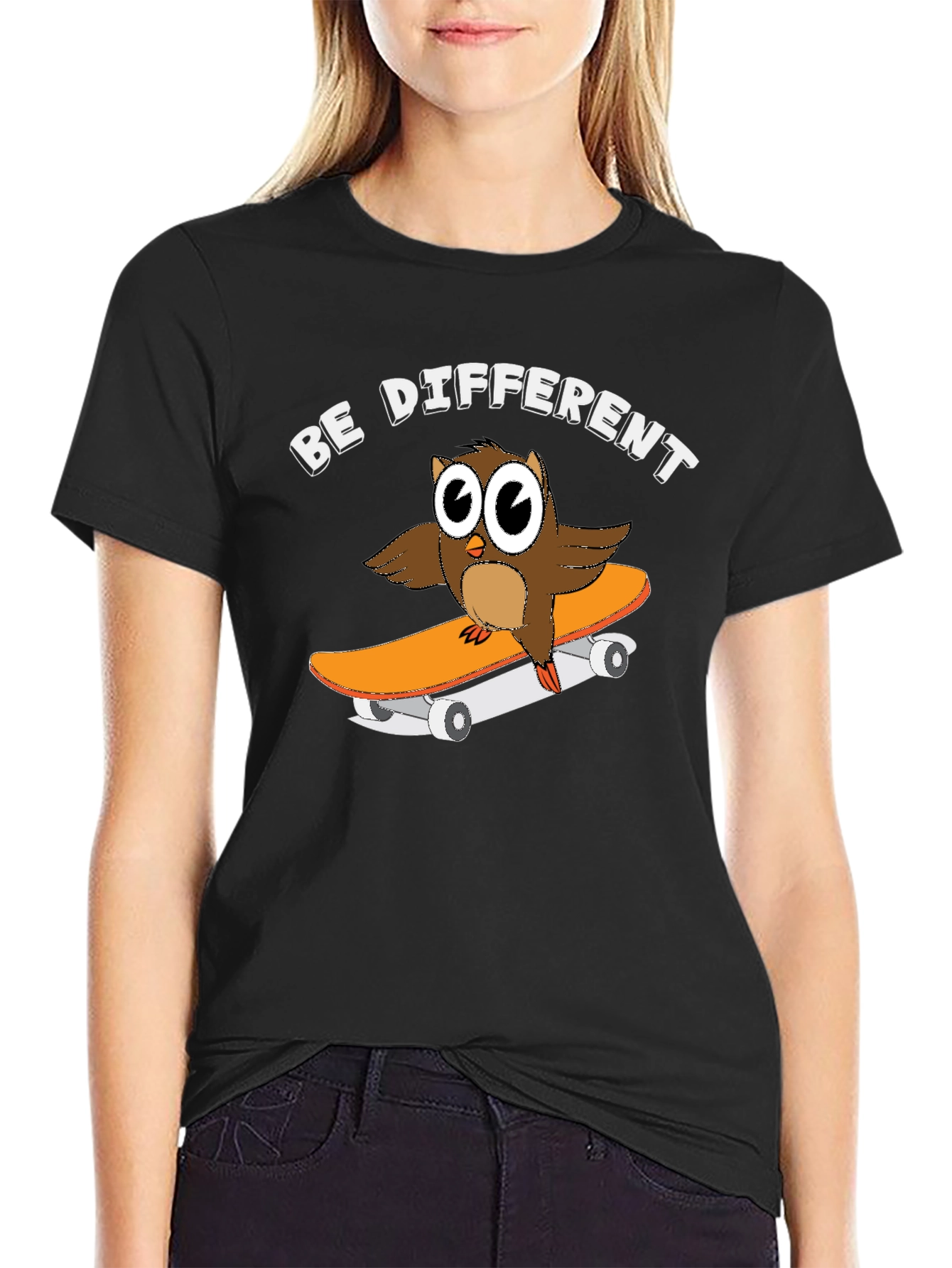 Be Different Owl Skateboard Graphic Tee