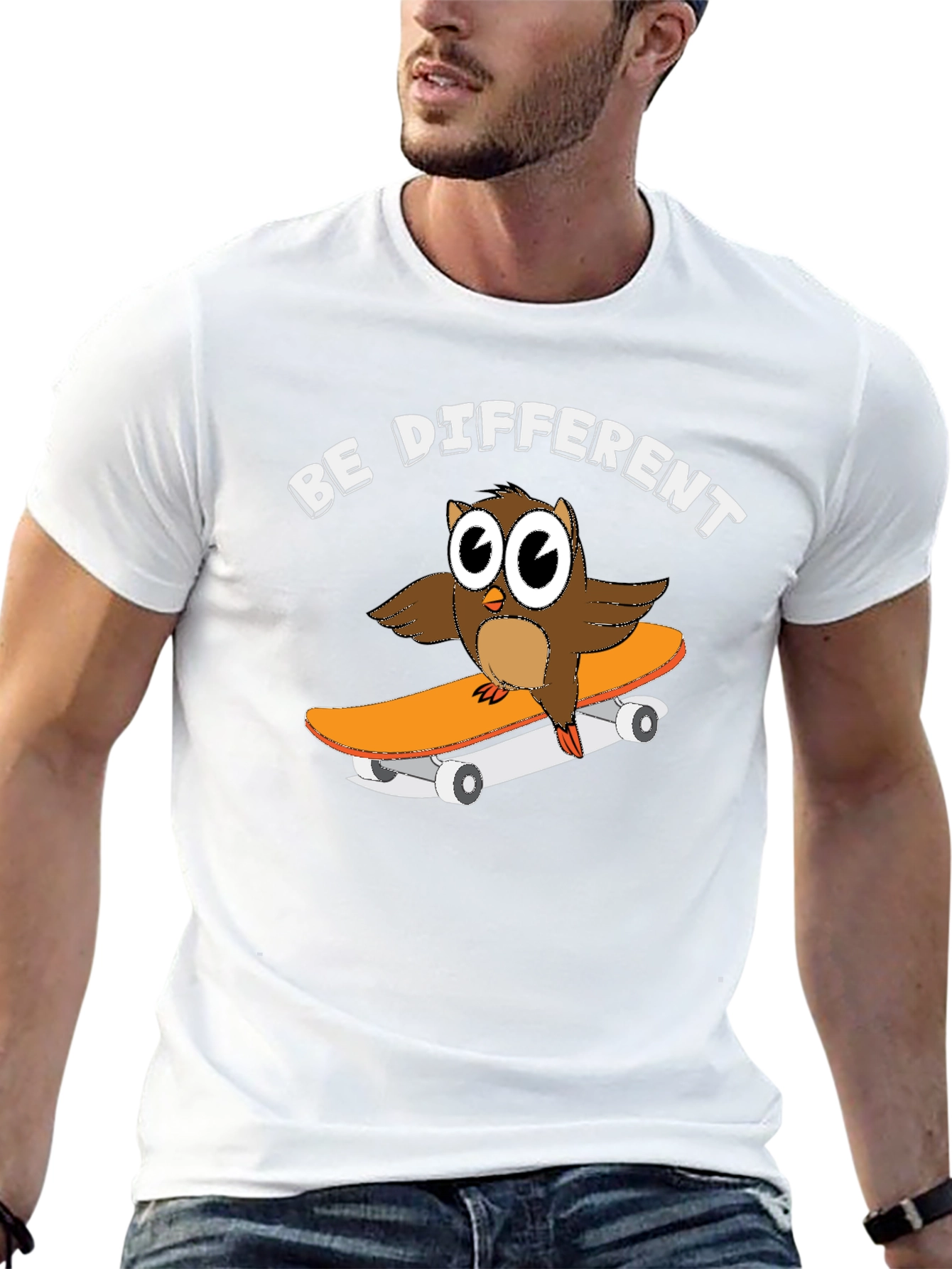 Be Different Owl Skateboard Graphic Tee