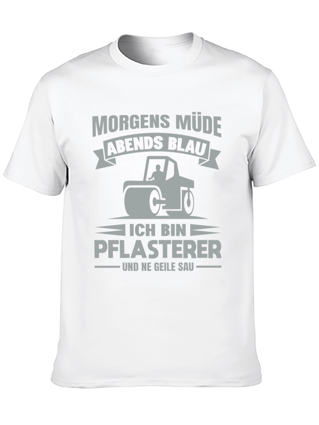 Funny German Paving Crew Shirt - Morgen Müde