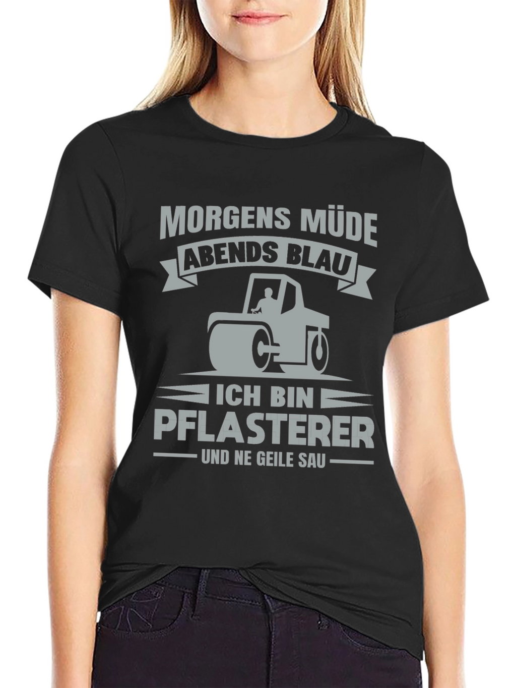 Funny German Paving Crew Shirt - Morgen Müde