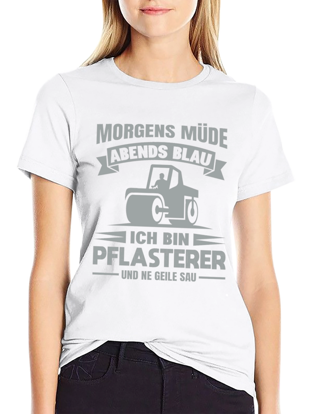 Funny German Paving Crew Shirt - Morgen Müde