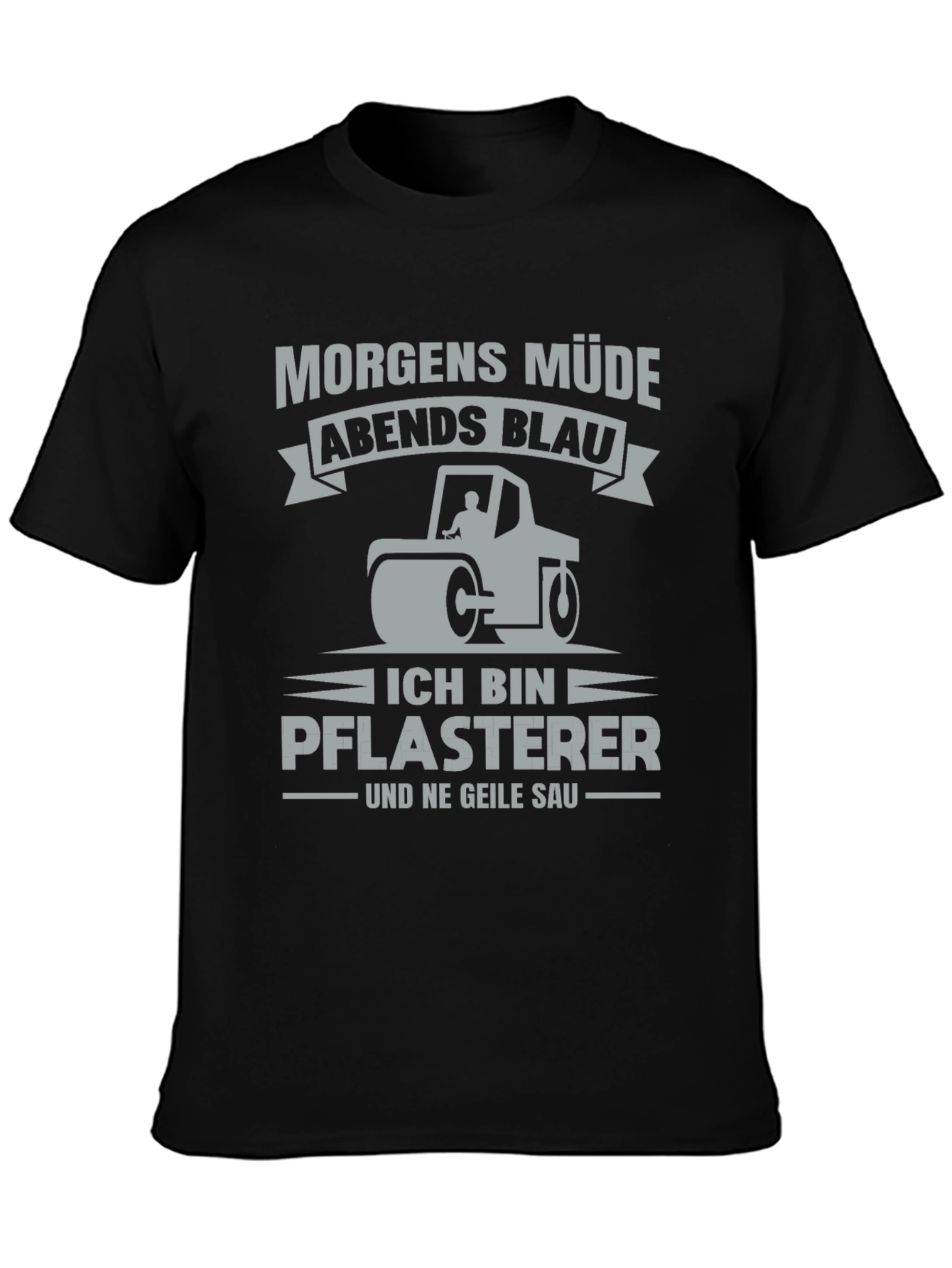 Funny German Paving Crew Shirt - Morgen Müde