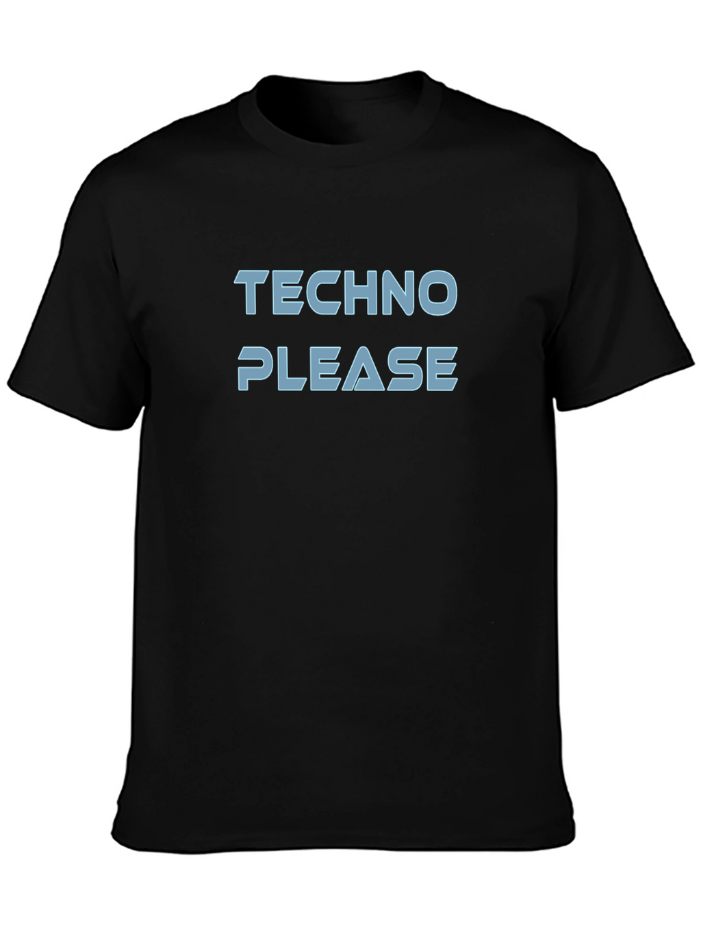Techno Please Graphic T-Shirt - Black