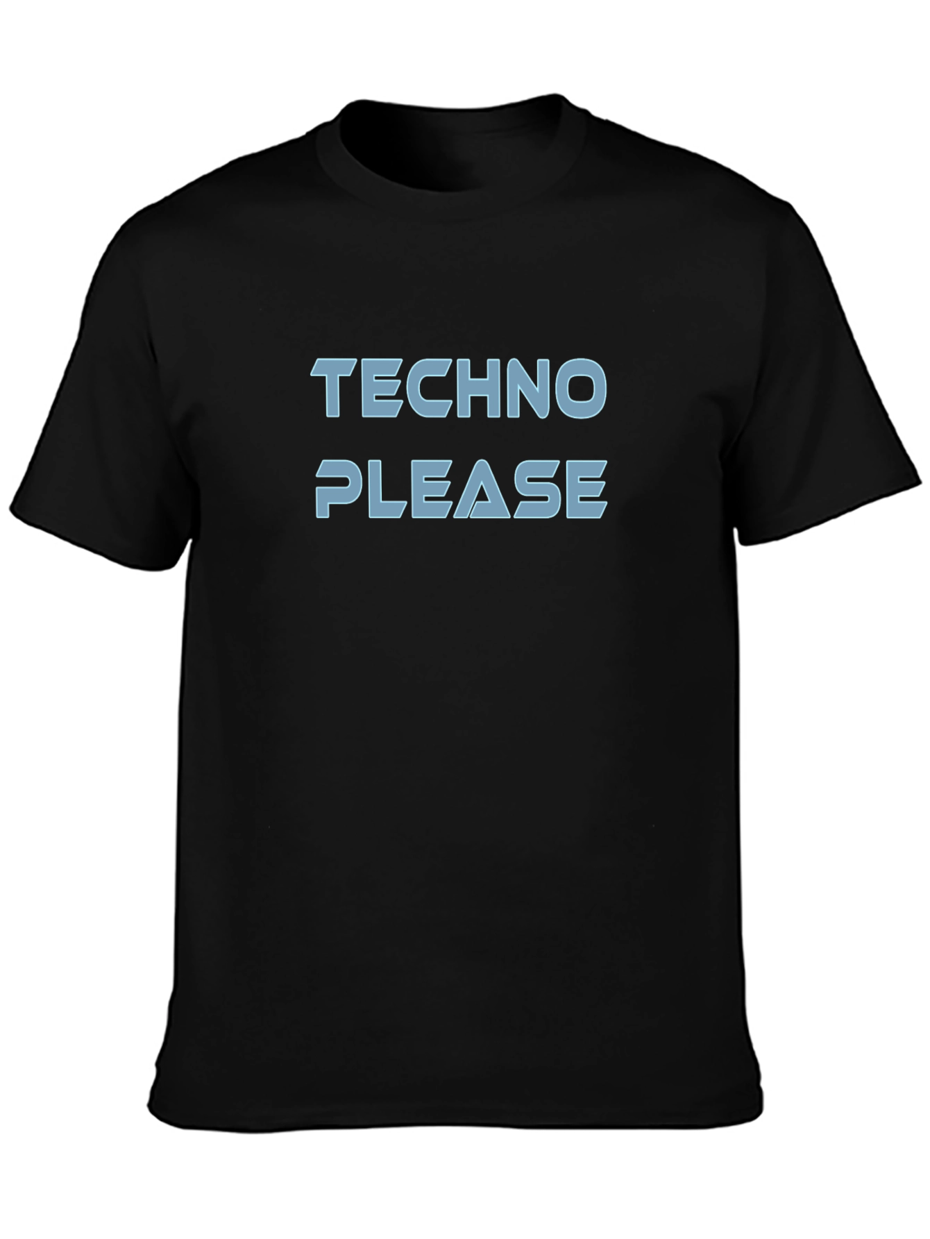 Techno Please Graphic T-Shirt - Black