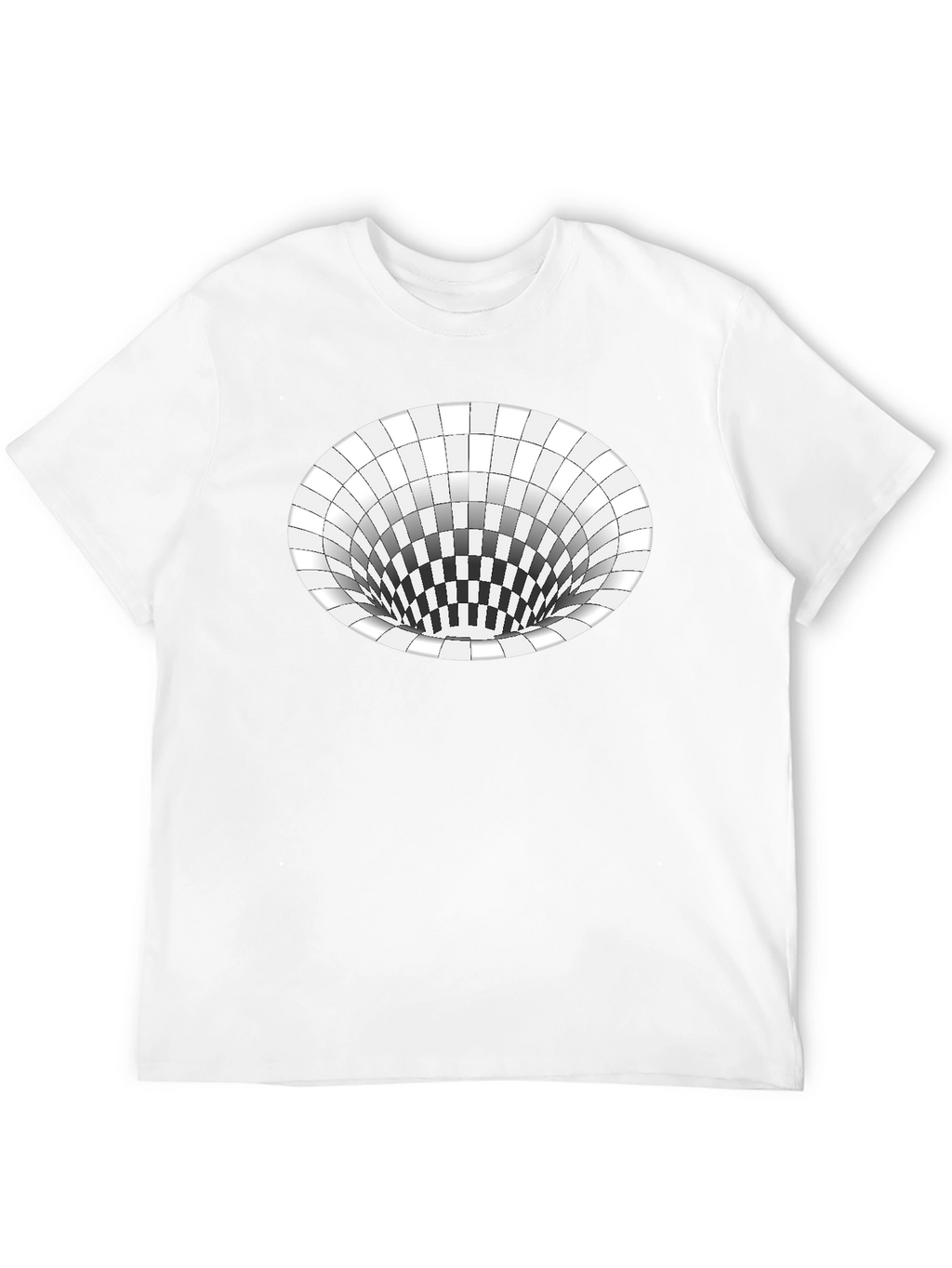Optical Illusion Hole Tee - Unisex Black T-Shirt