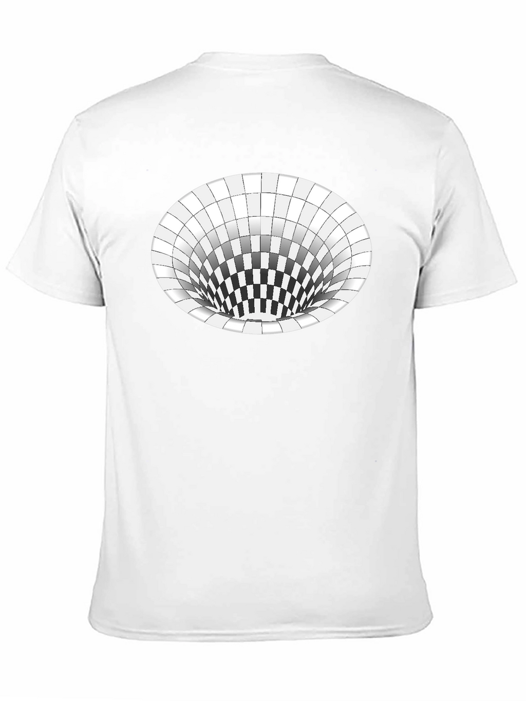 Optical Illusion Hole Tee - Unisex Black T-Shirt