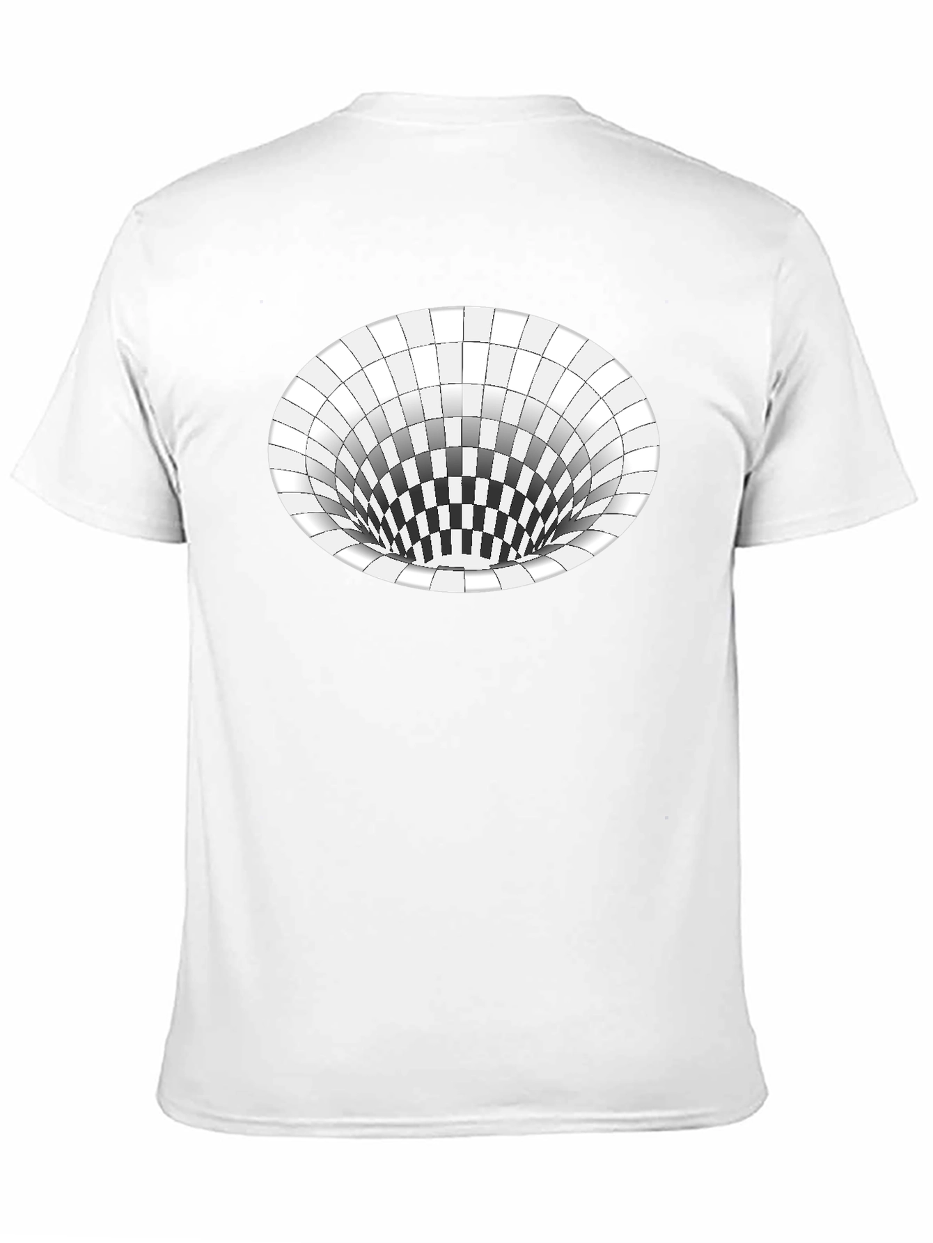 Optical Illusion Hole Tee - Unisex Black T-Shirt