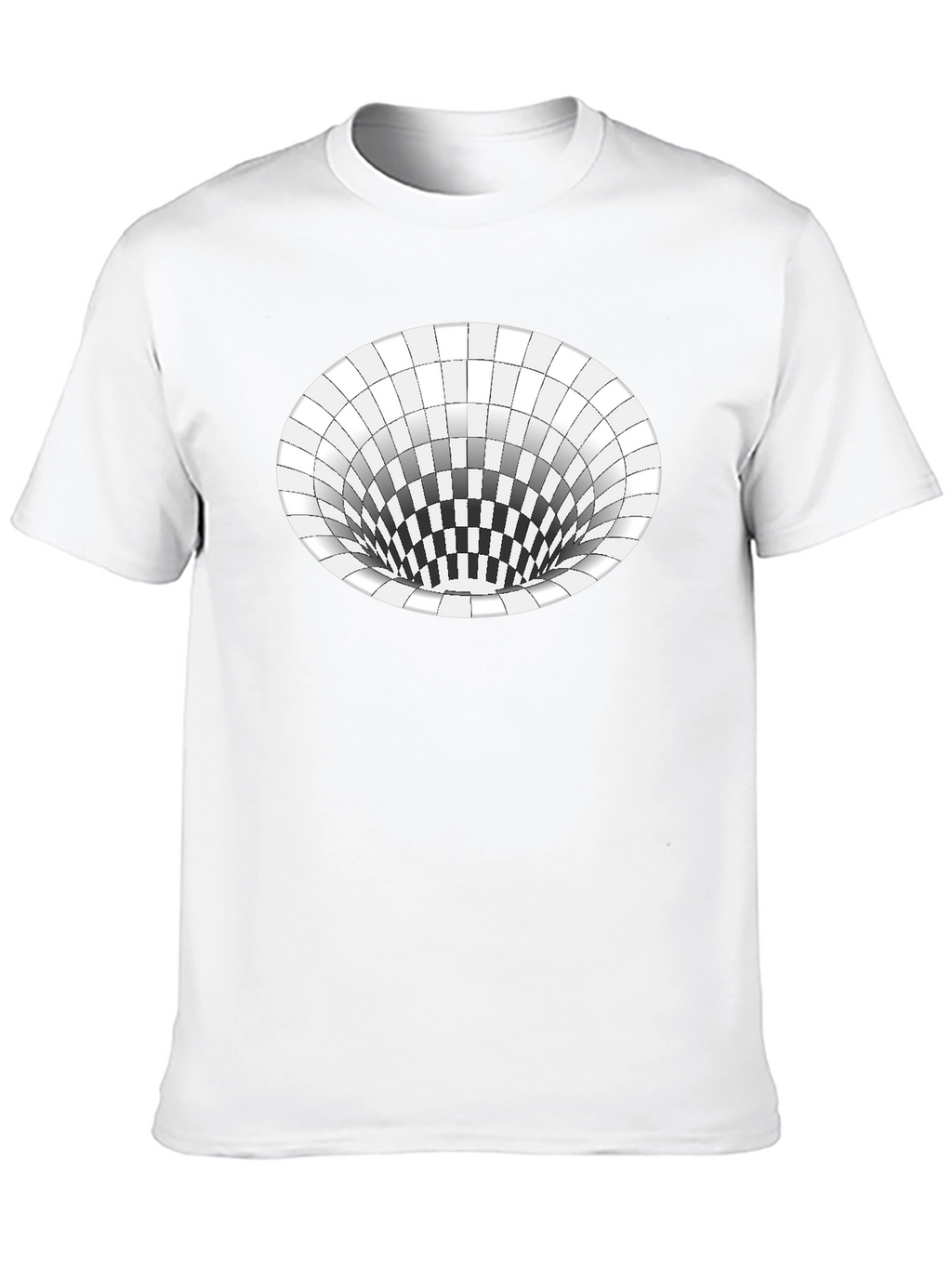 Optical Illusion Hole Tee - Unisex Black T-Shirt
