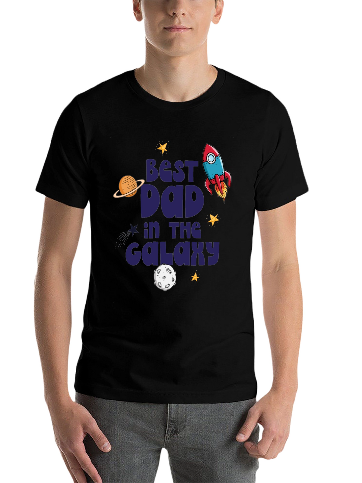 Best Dad in the Galaxy Graphic T-Shirt