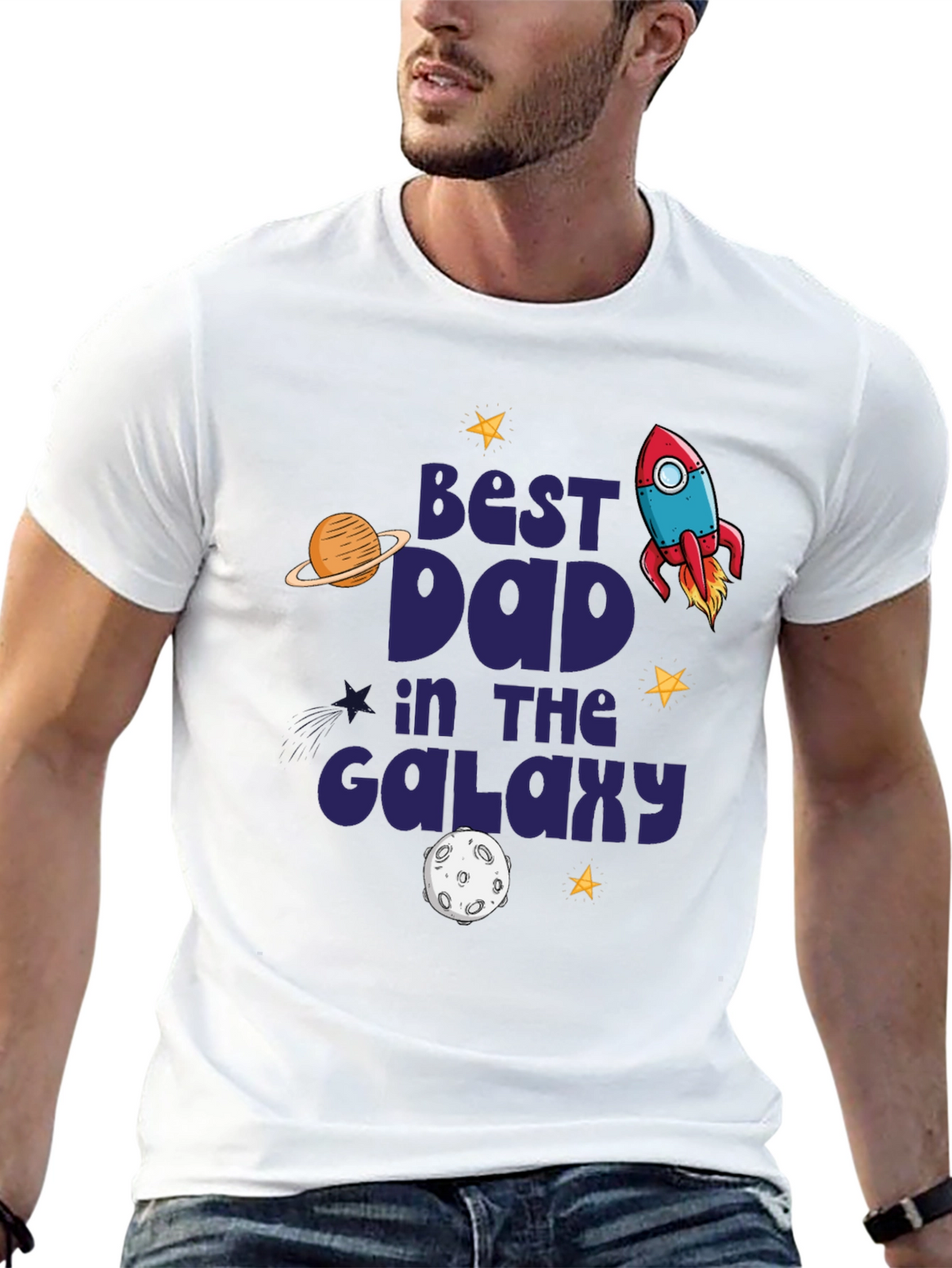 Best Dad in the Galaxy Graphic T-Shirt