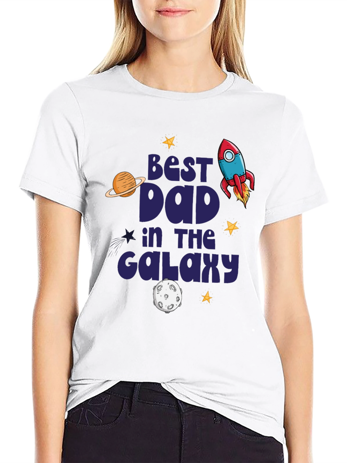 Best Dad in the Galaxy Graphic T-Shirt