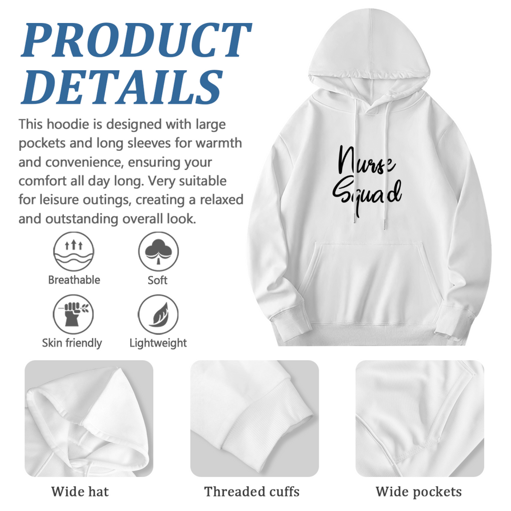 Nurse Hoodie - Trendy Streetwear Graphic Sweatshirt #0487