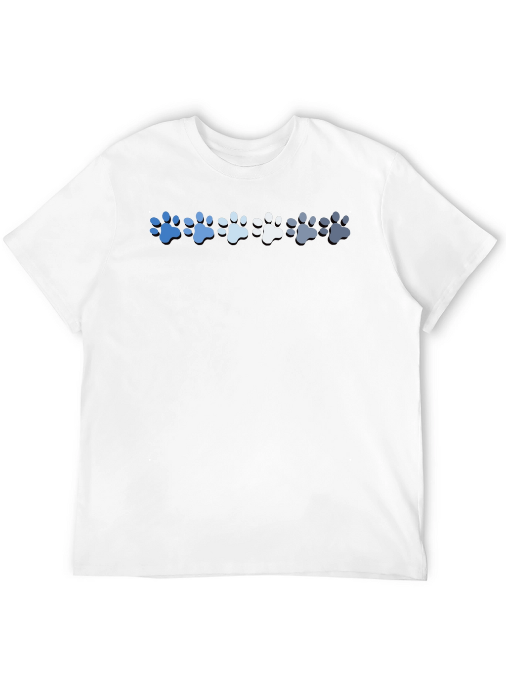 Paw Print Gradient T-Shirt - Casual Style