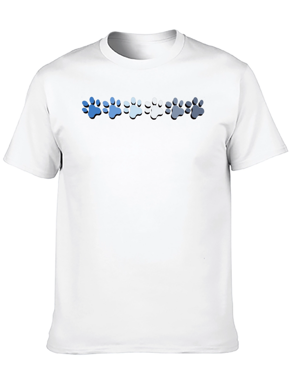 Paw Print Gradient T-Shirt - Casual Style