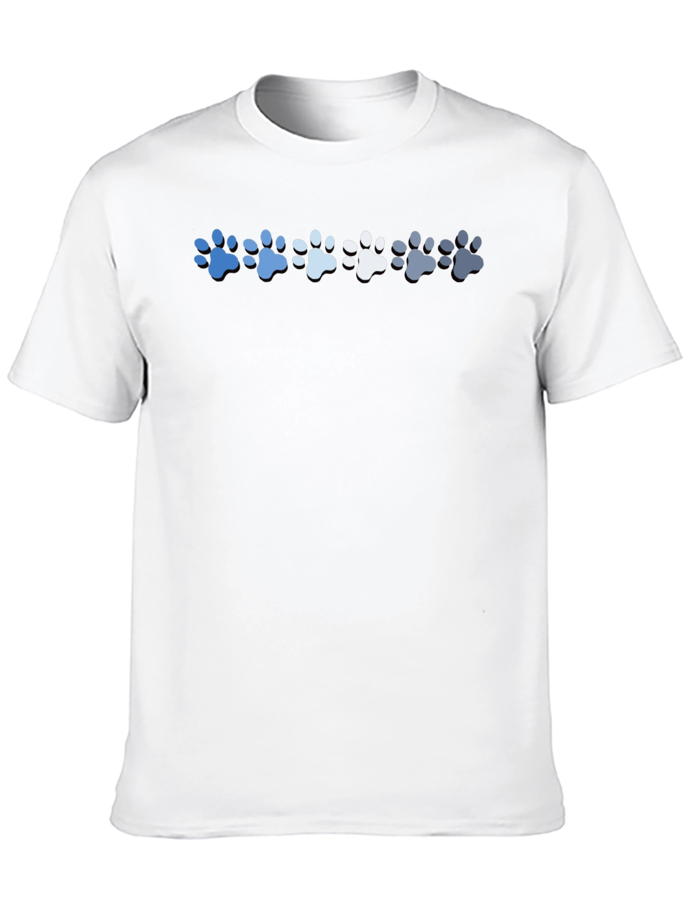 Paw Print Gradient T-Shirt - Casual Style