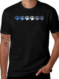 Paw Print Gradient T-Shirt - Casual Style