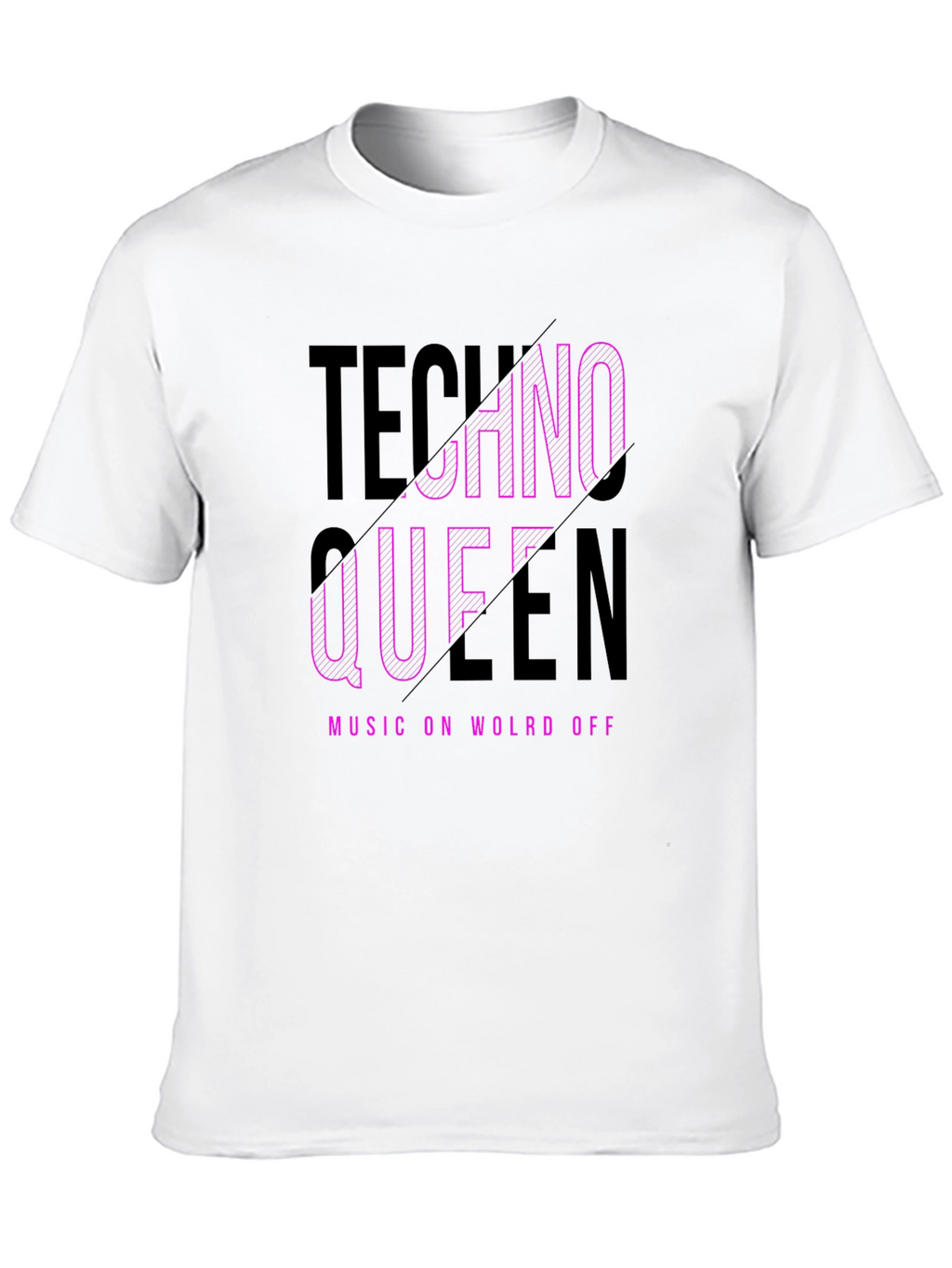 Techno Queen Graphic Black T-Shirt