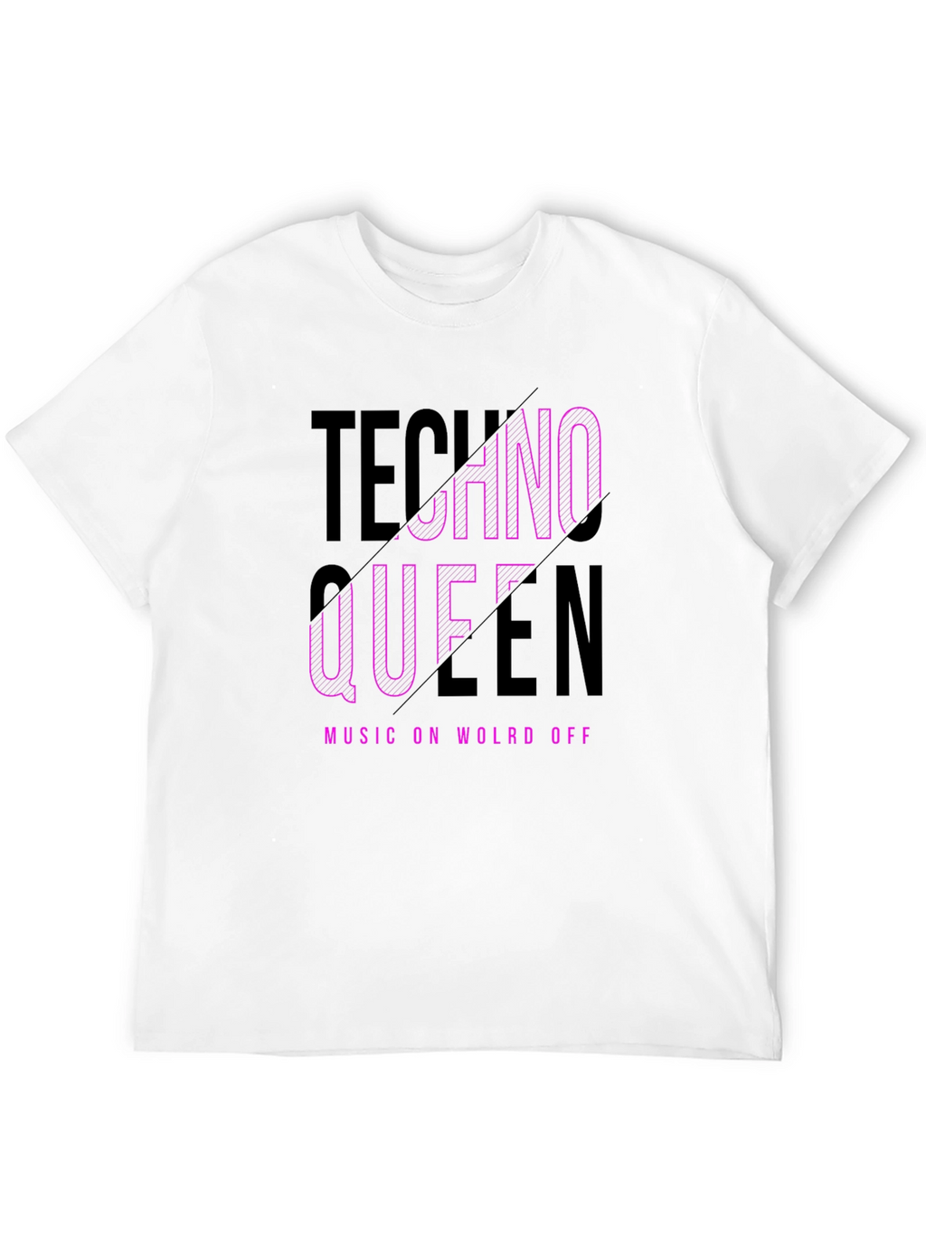 Techno Queen Graphic Black T-Shirt