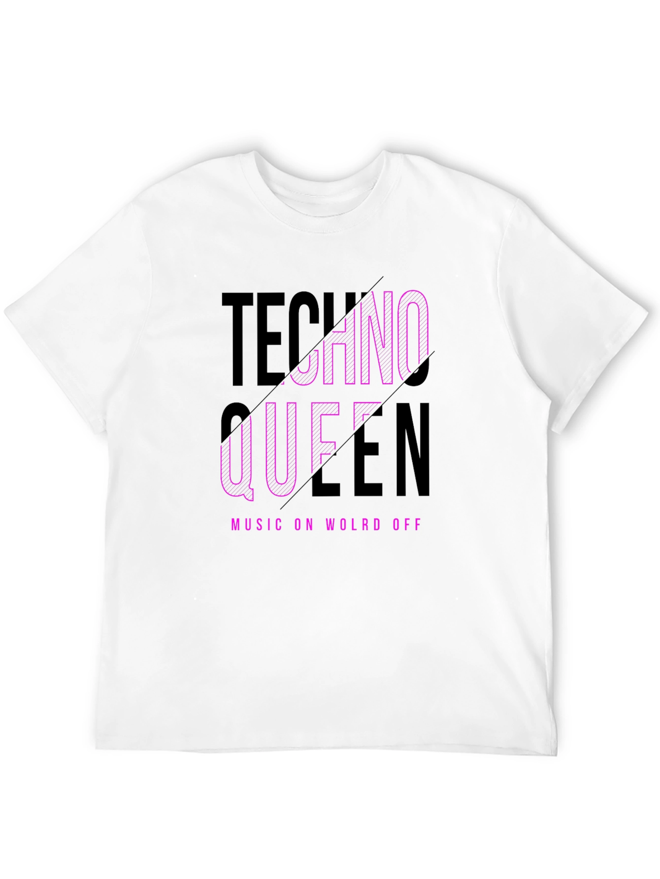 Techno Queen Graphic Black T-Shirt