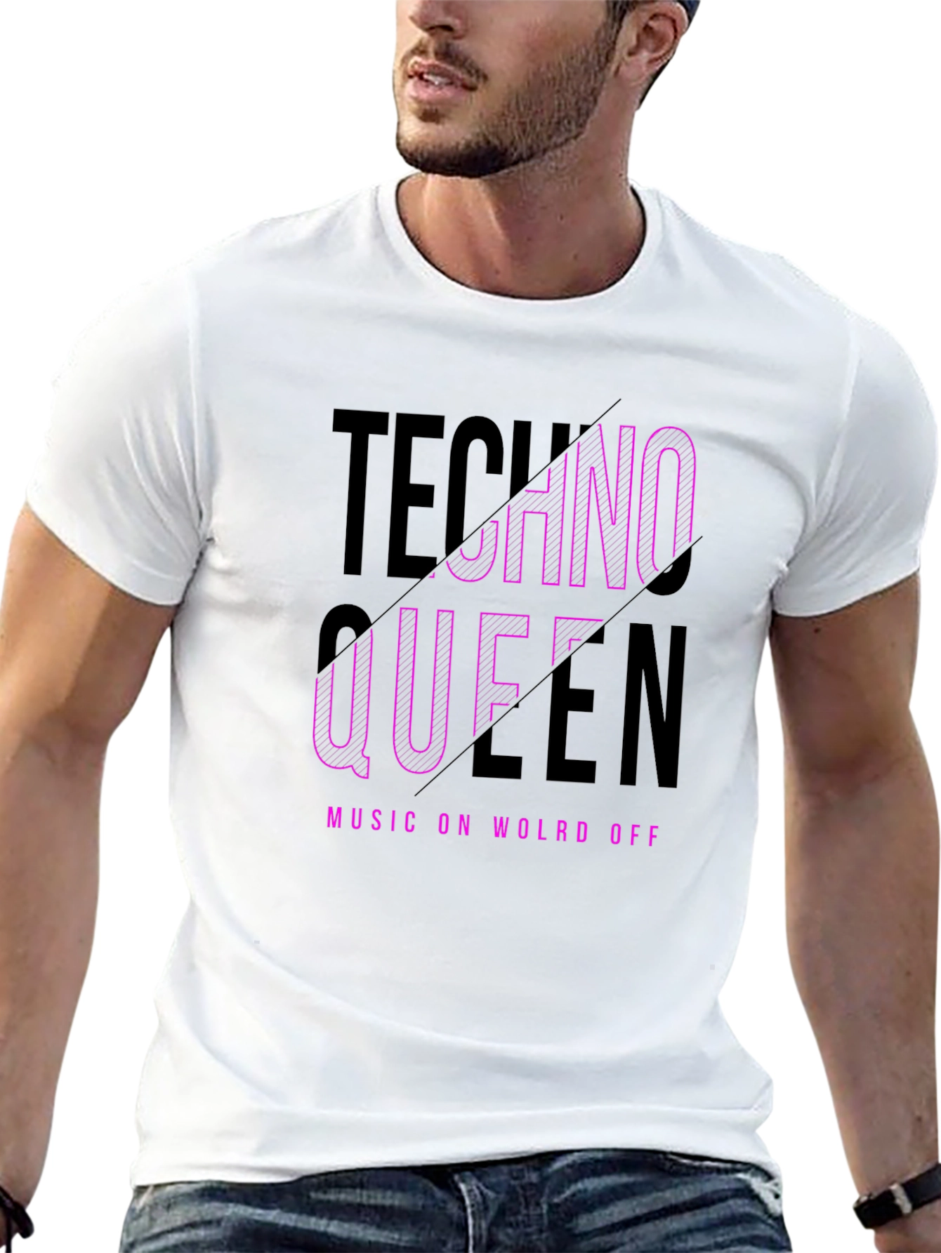 Techno Queen Graphic Black T-Shirt