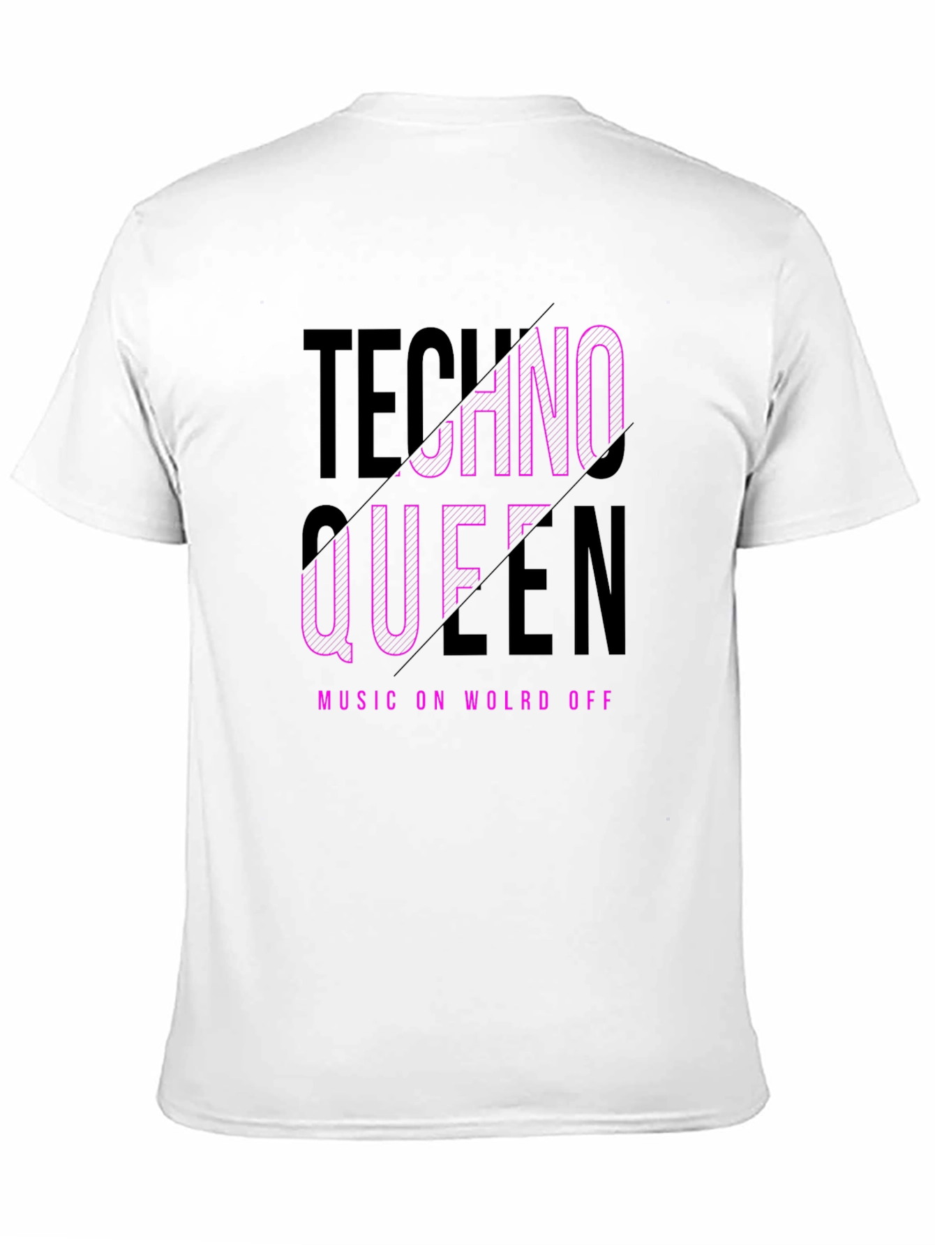 Techno Queen Graphic Black T-Shirt