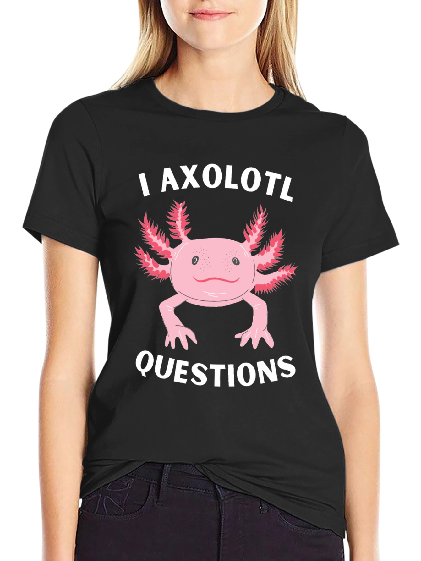 I Axolotl Questions Funny Graphic T-Shirt