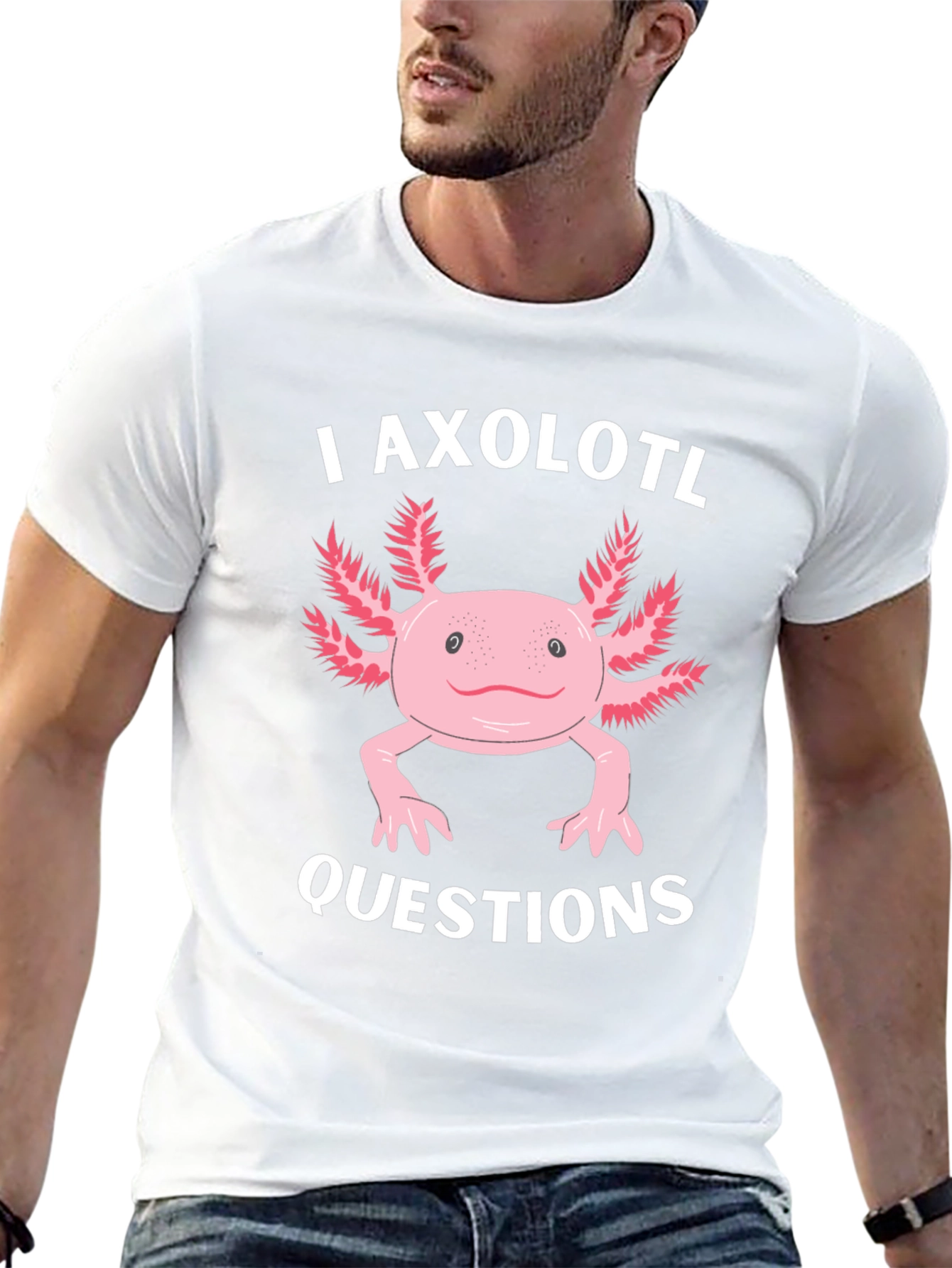 I Axolotl Questions Funny Graphic T-Shirt