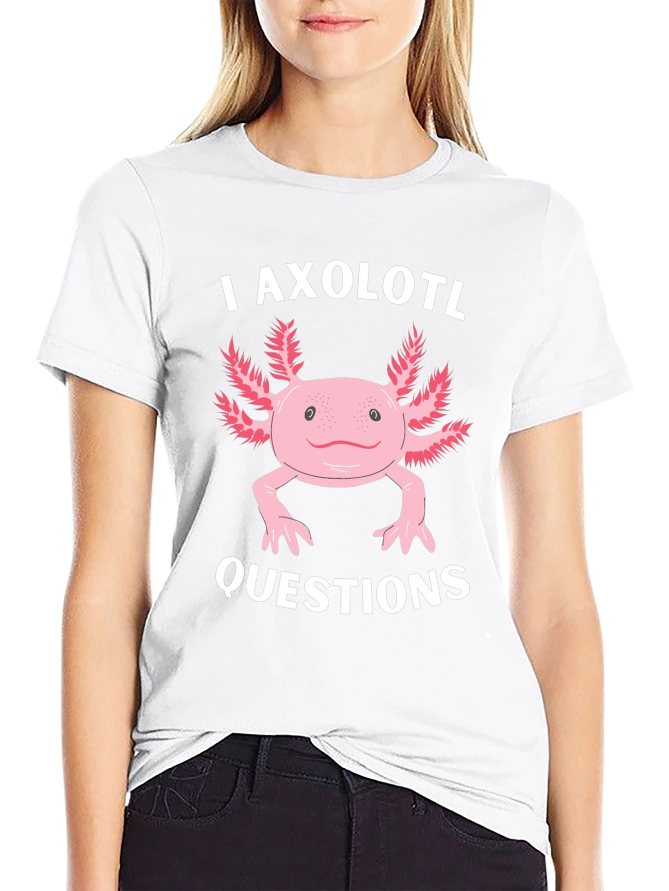 I Axolotl Questions Funny Graphic T-Shirt
