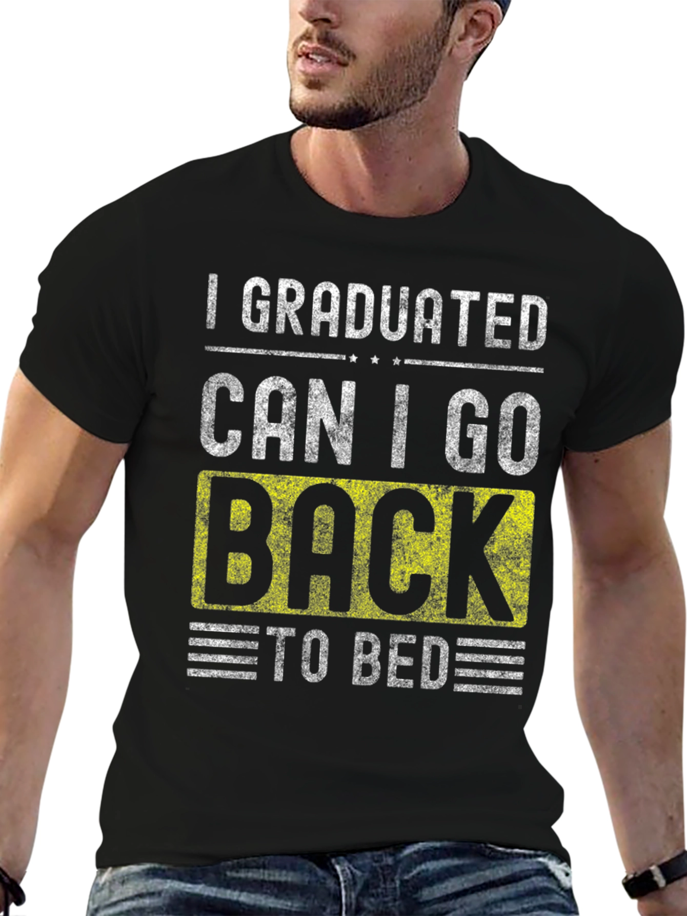 Funny Graduation T-Shirt - Can I Go Back To Bed?