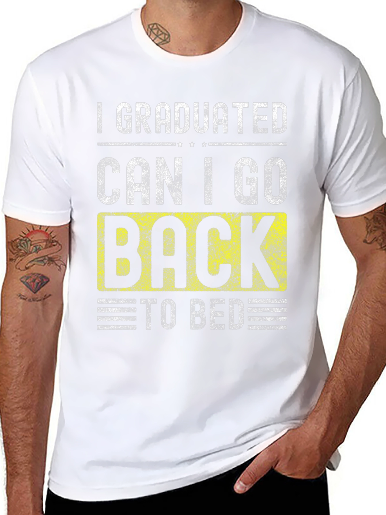 Funny Graduation T-Shirt - Can I Go Back To Bed?