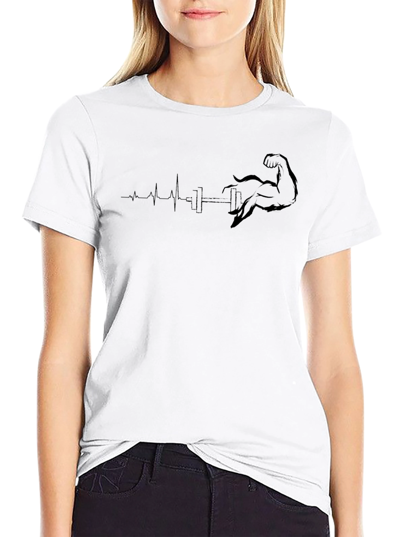 Fitness Heartbeat T-Shirt - Workout Gym Tee