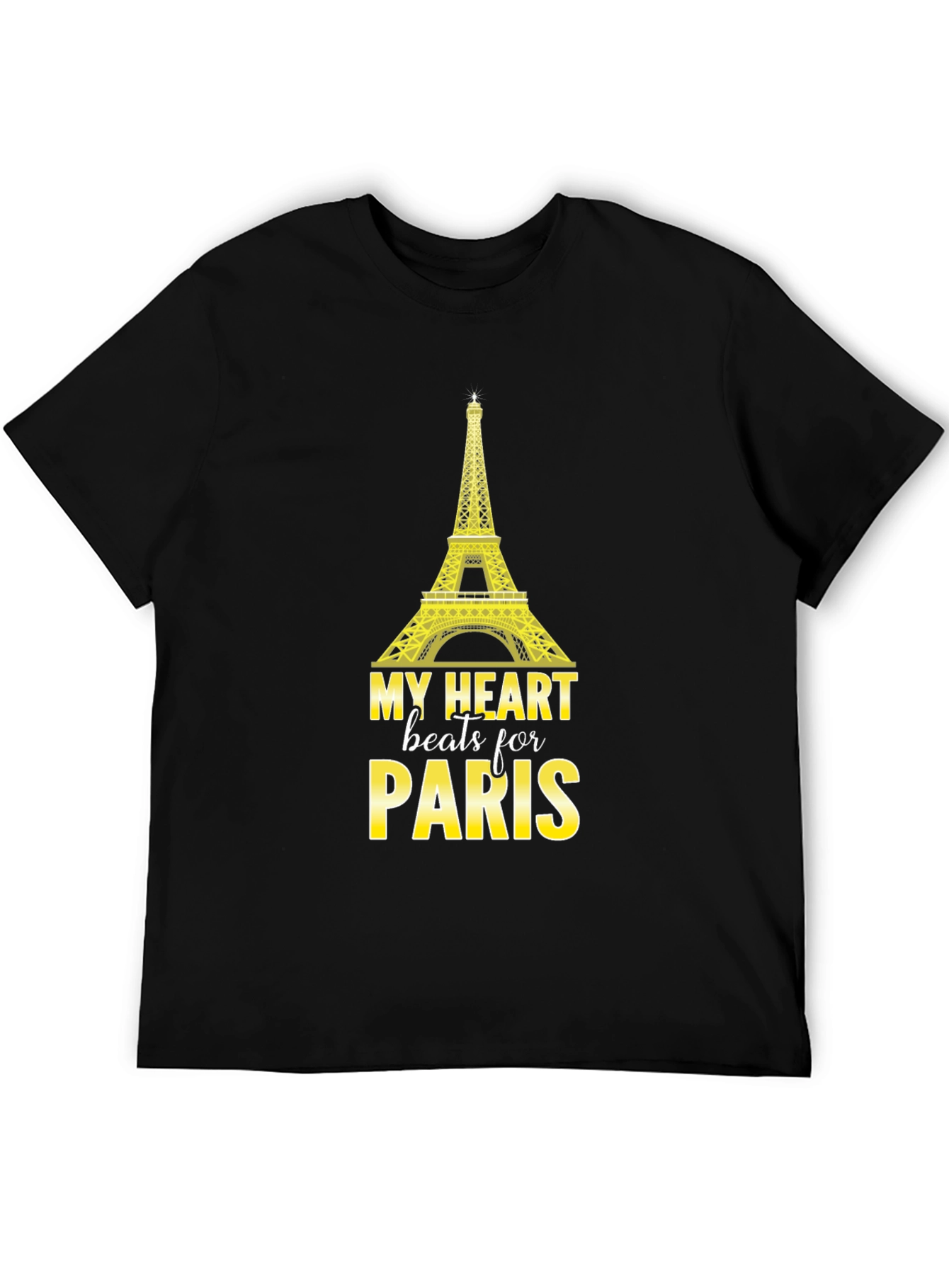 Paris Eiffel Tower T-Shirt - Heart Beats for Paris