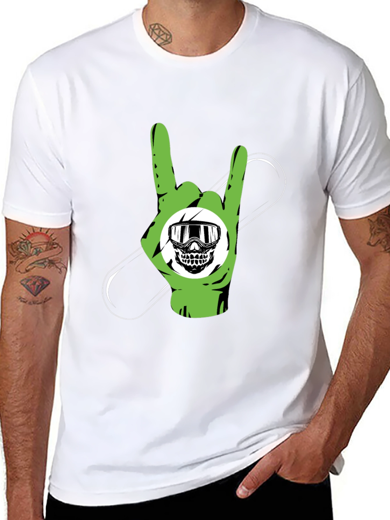 Rock On Snowboard T-Shirt - Black
