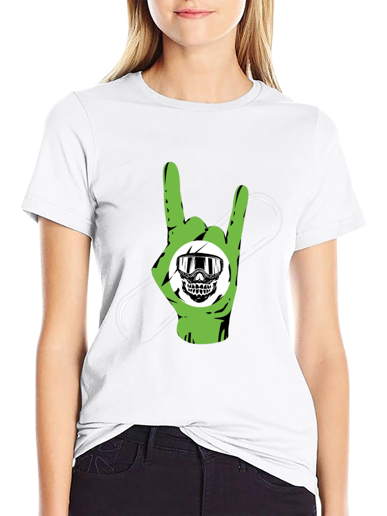 Rock On Snowboard T-Shirt - Black
