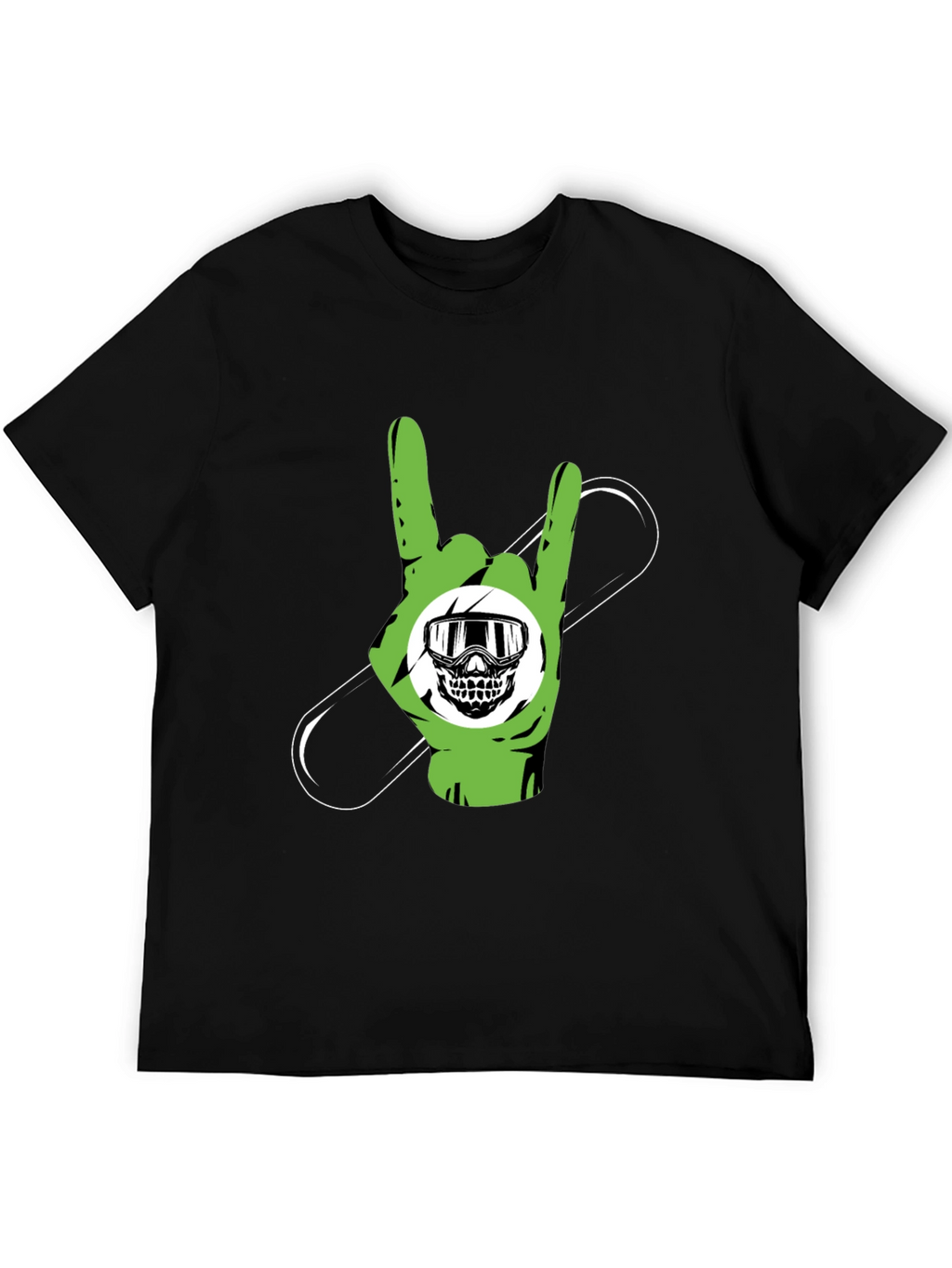 Rock On Snowboard T-Shirt - Black
