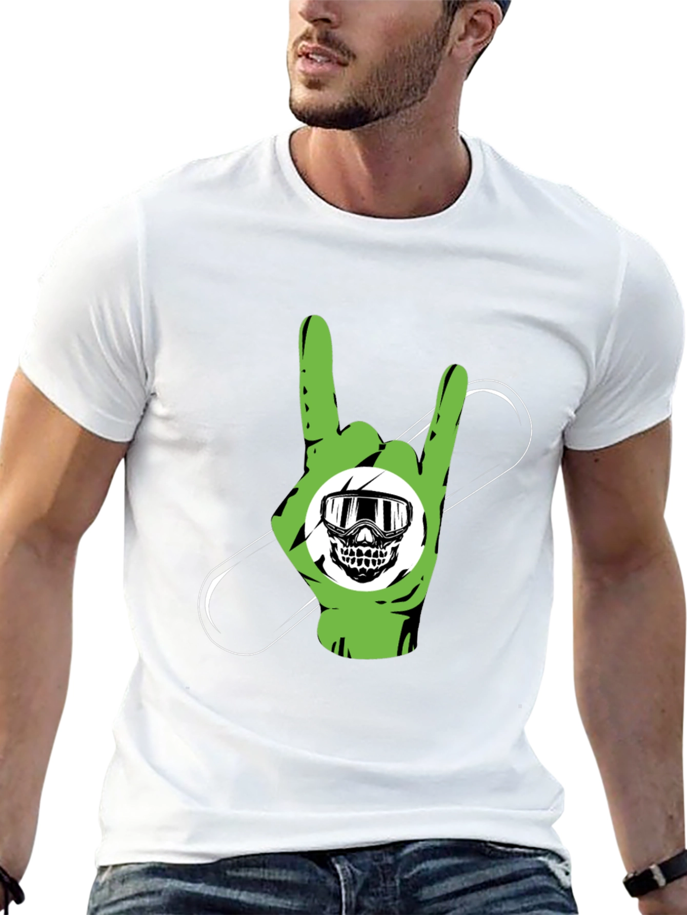 Rock On Snowboard T-Shirt - Black