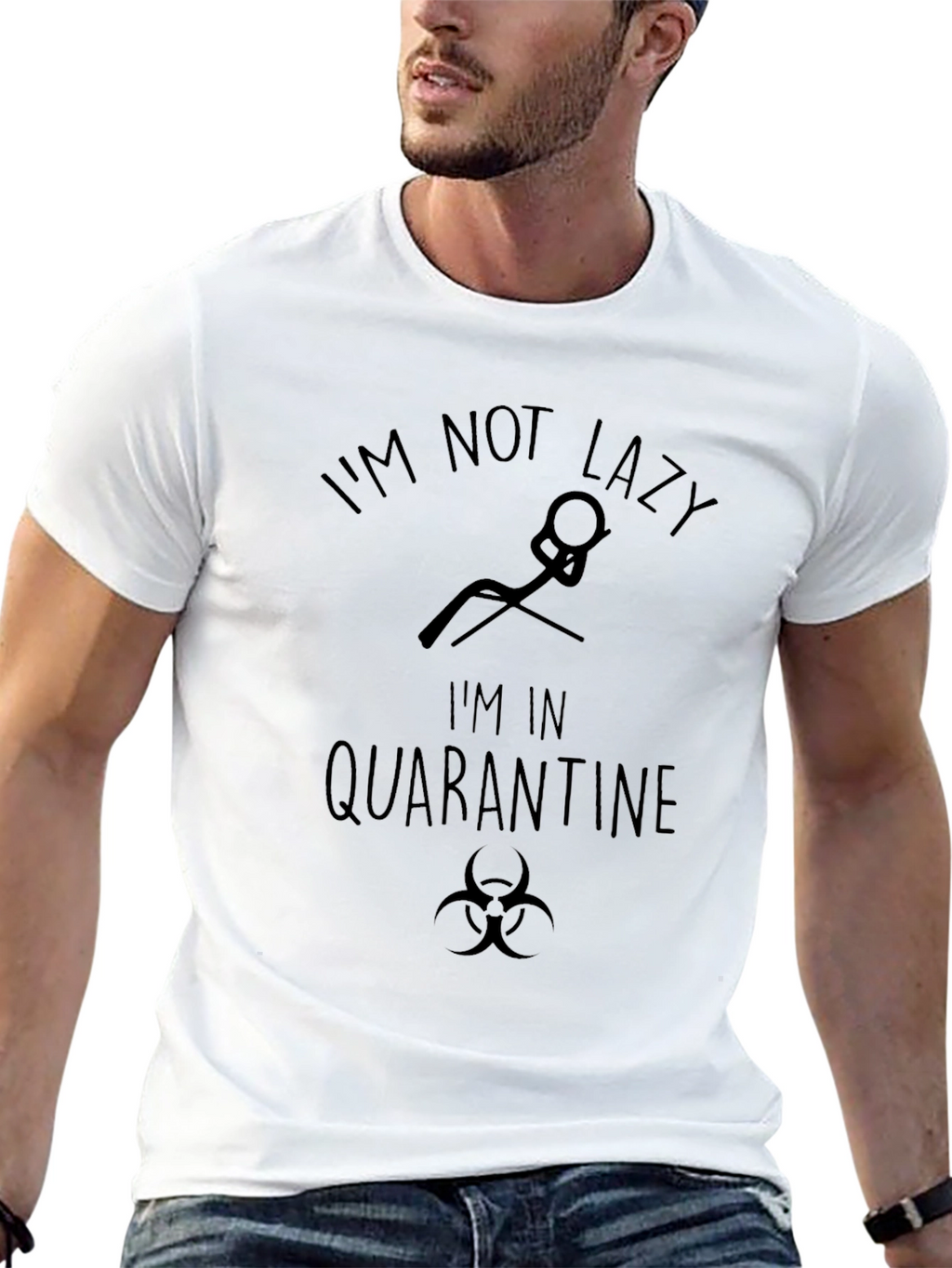 Quarantine Mode T-Shirt: Not Lazy Just Isolating