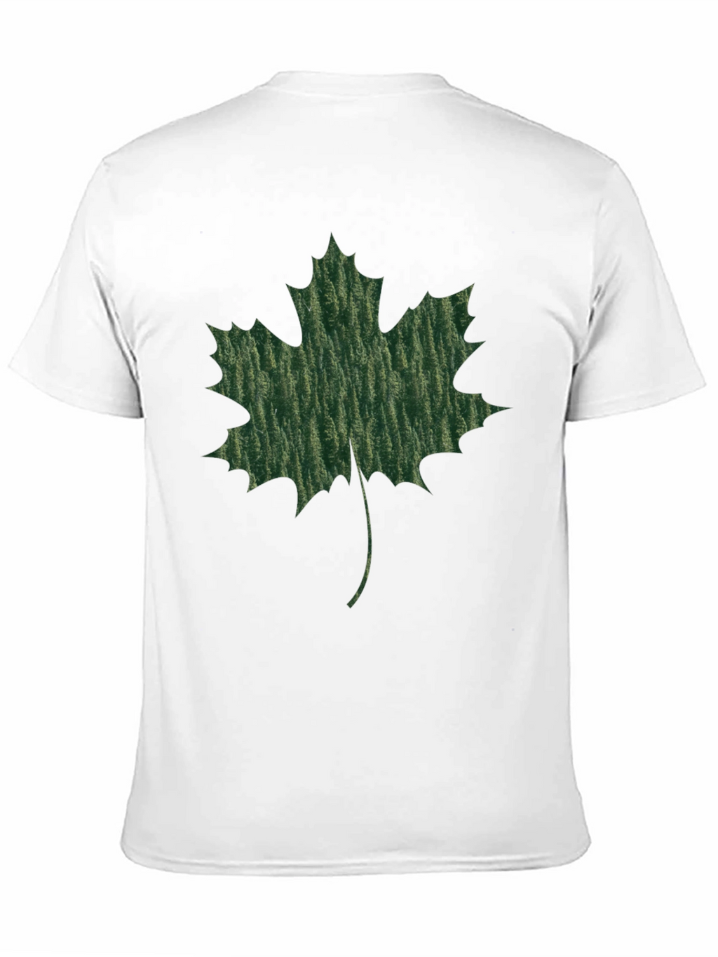 Maple Leaf Print Black T-Shirt