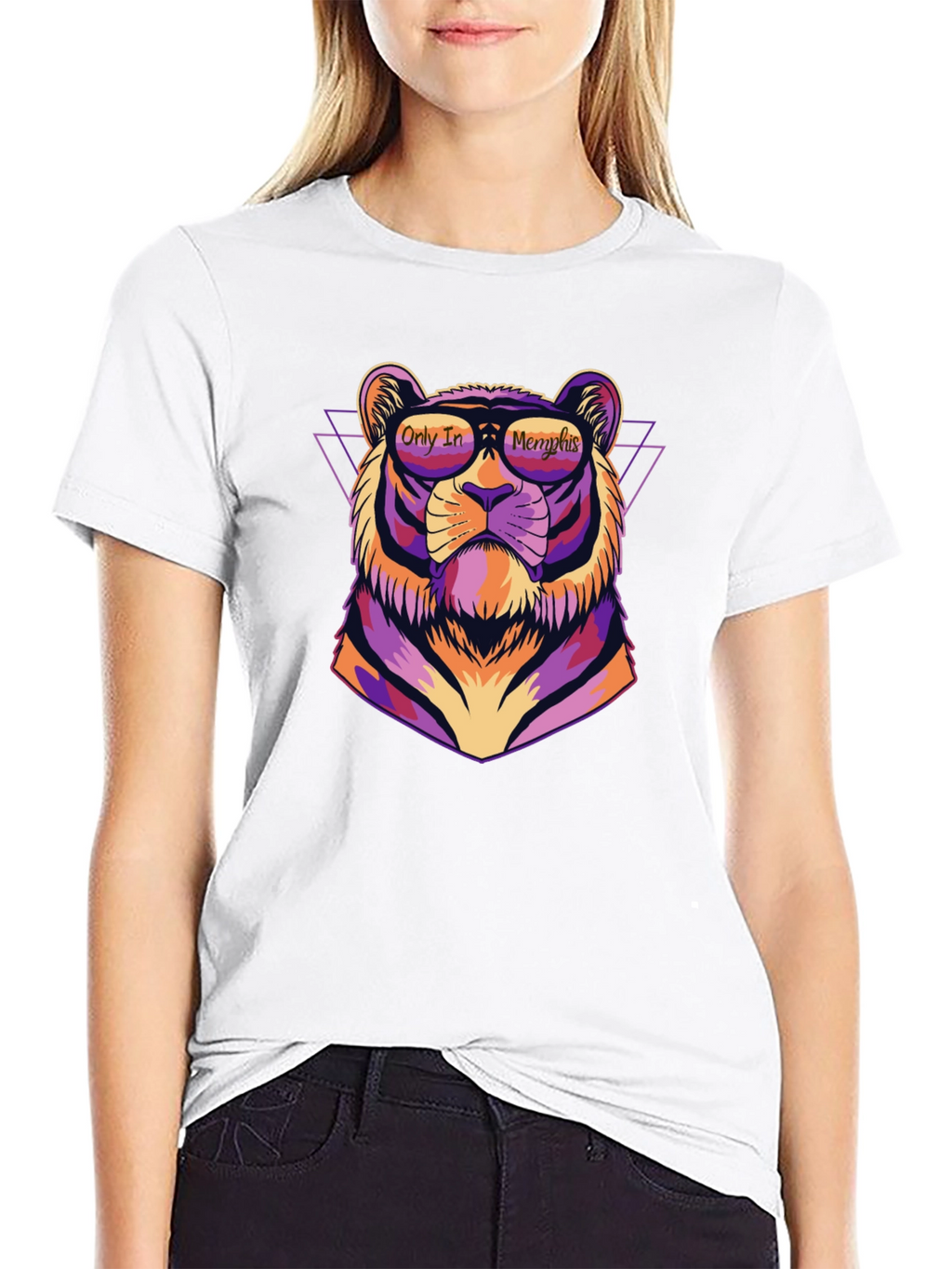 Retro Memphis Tiger Graphic Tee