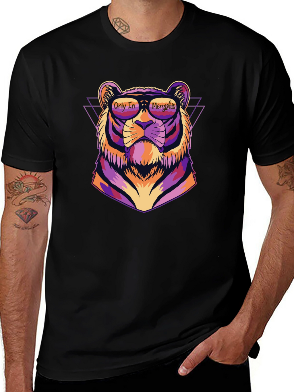 Retro Memphis Tiger Graphic Tee