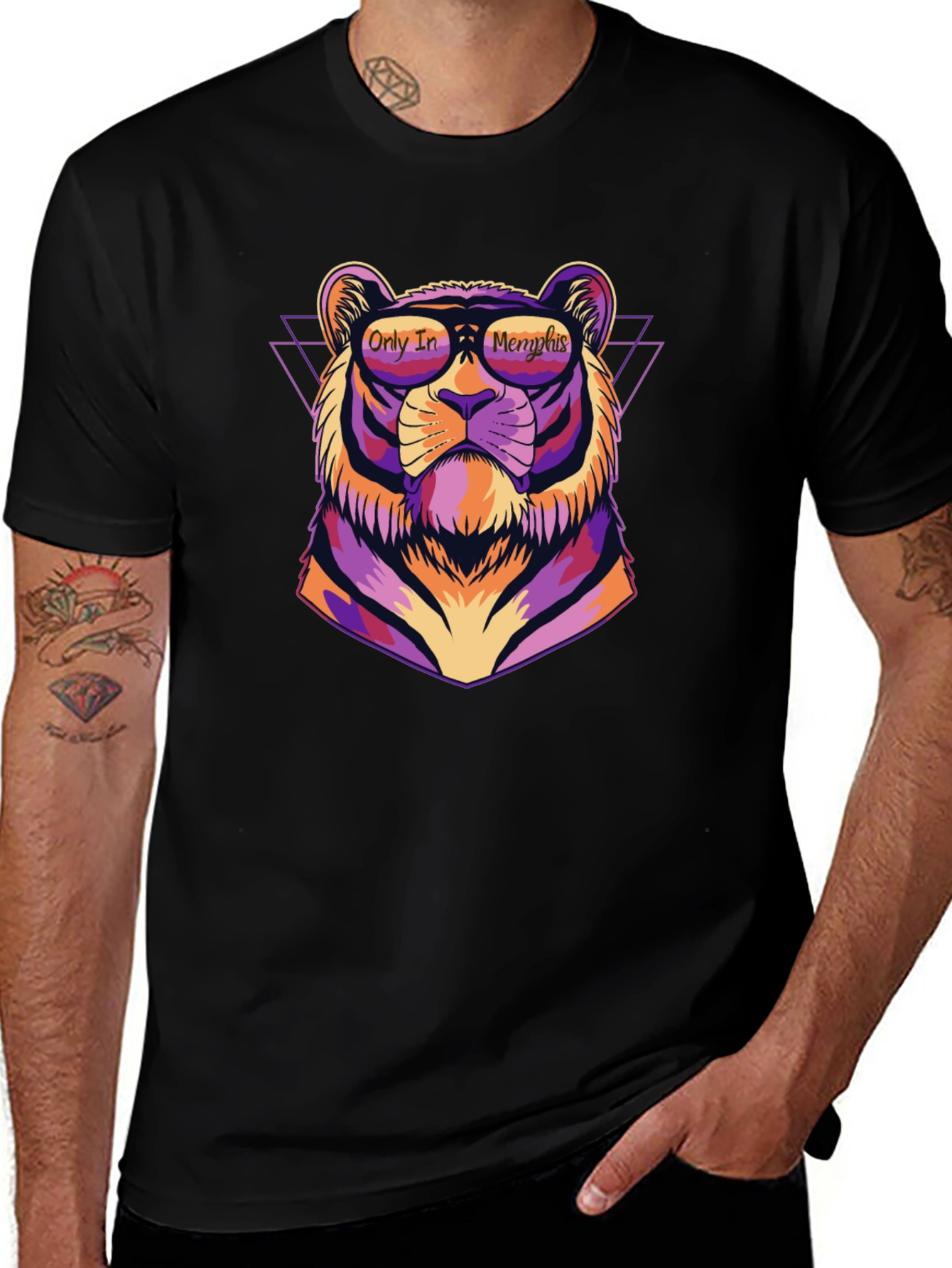 Retro Memphis Tiger Graphic Tee