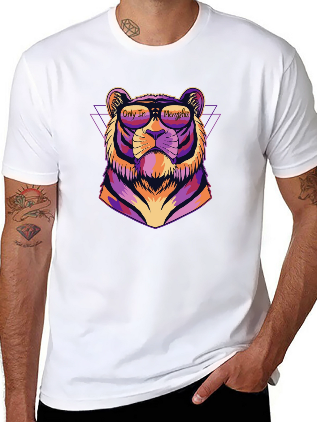 Retro Memphis Tiger Graphic Tee