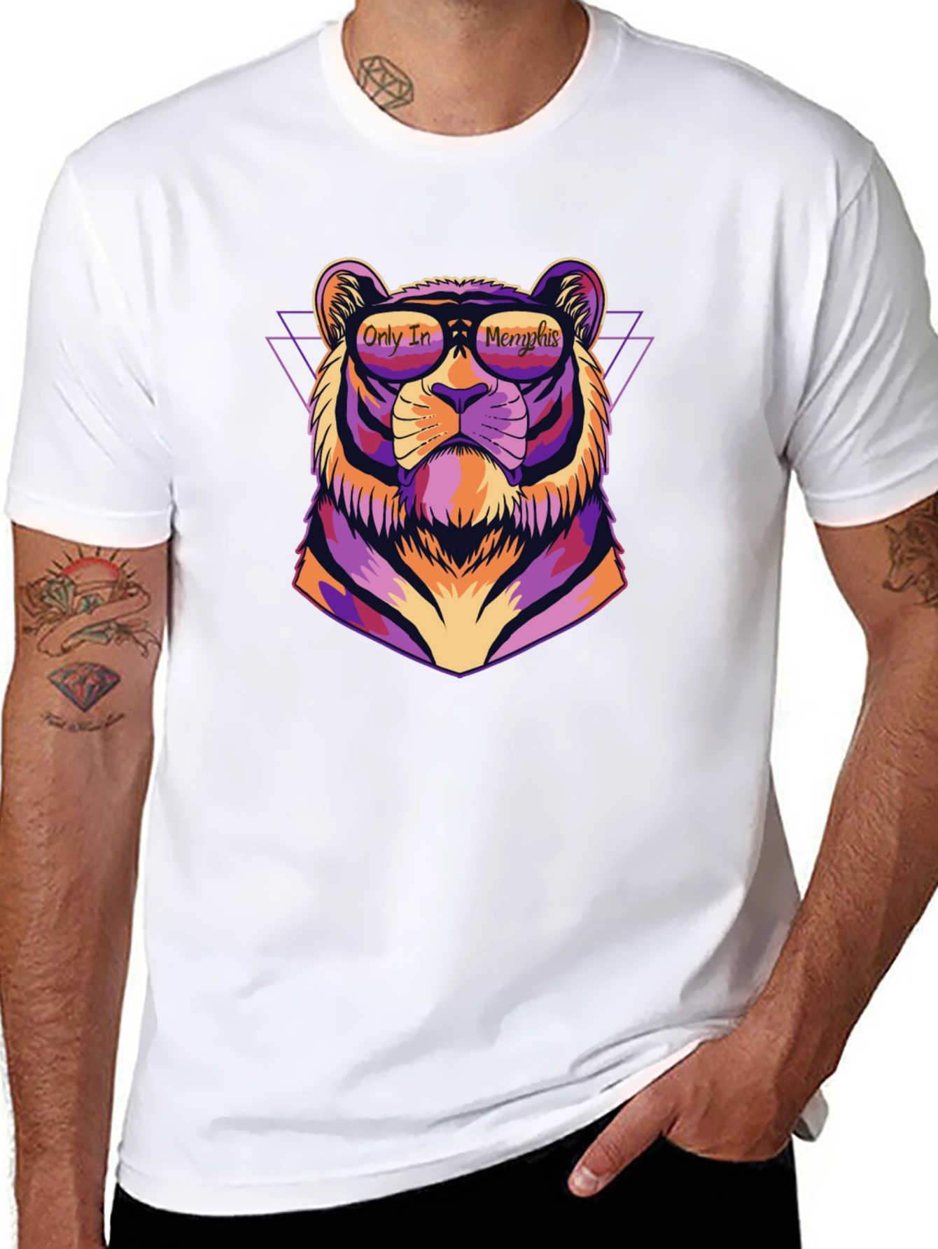 Retro Memphis Tiger Graphic Tee