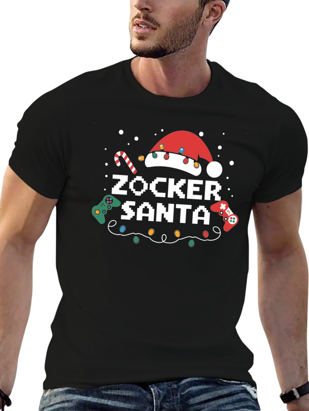 Zocker Santa Gamer Christmas T-Shirt