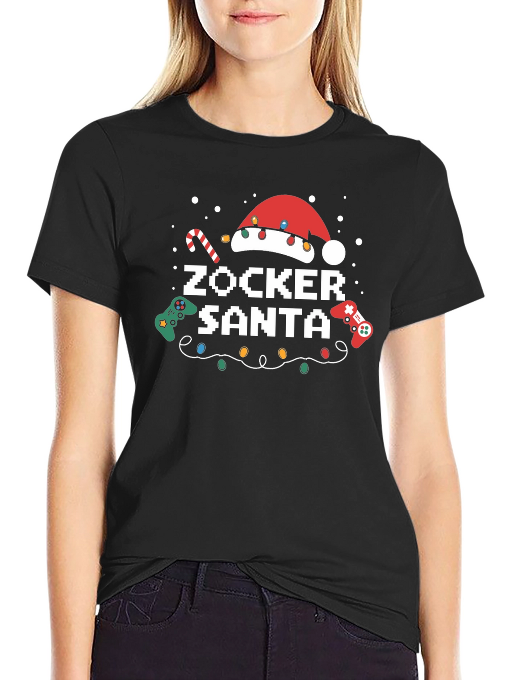 Zocker Santa Gamer Christmas T-Shirt
